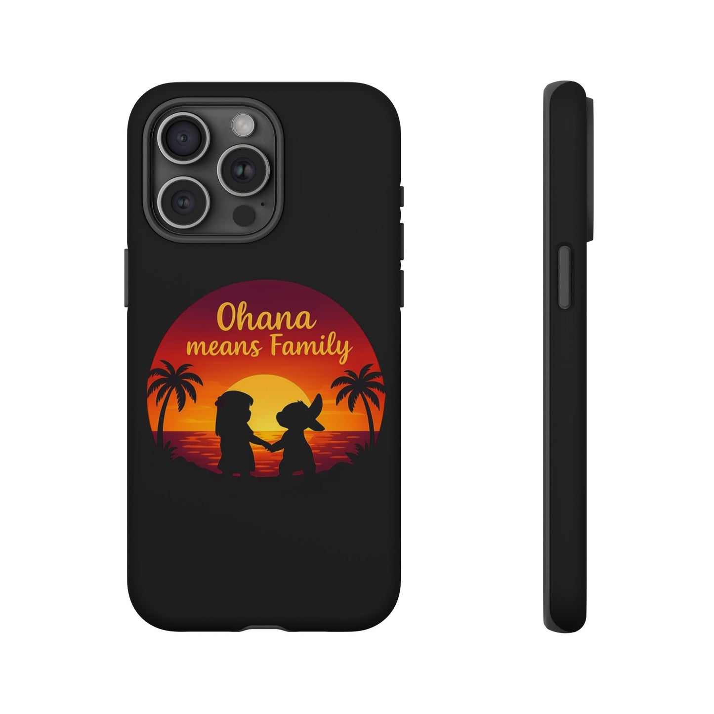 Ohana Means Family iPhone Case ā Lilo and Stitch-Inspired Cover ā Cute Tropical Gift ā Protective iPhone Case