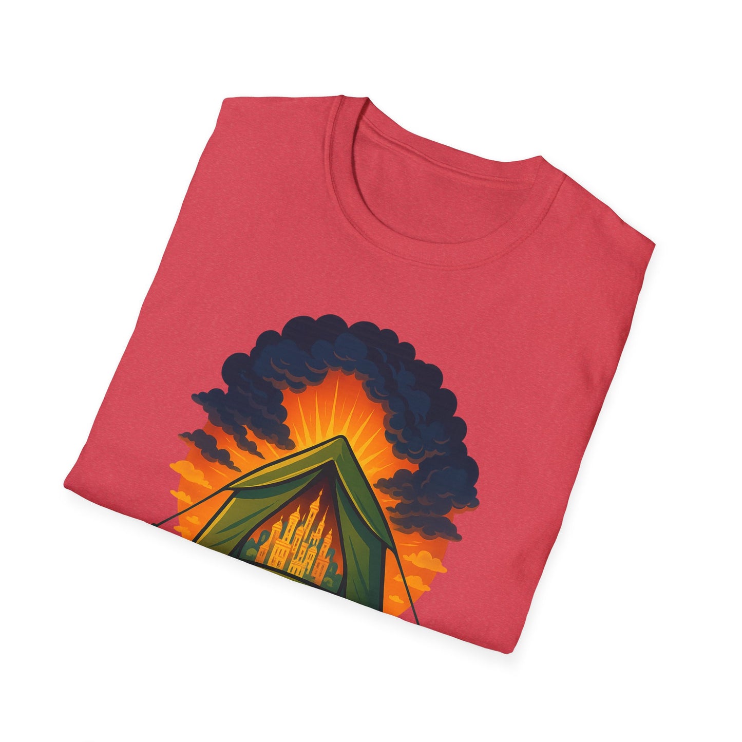 In-Tent-City Is High Camping Tee | Retro Tent Graphic T-Shirt for Hikers & Campers | Funny Outdoorsy Gift | Vintage Style Unisex Tee
