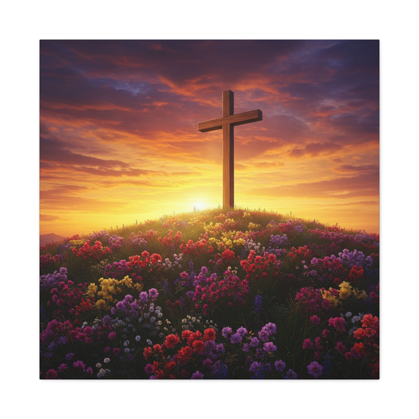 Canvas Cross Art Christian Canvas Cross Decor Religious Art Spiritual Painting Unique Decor Gift for Christian