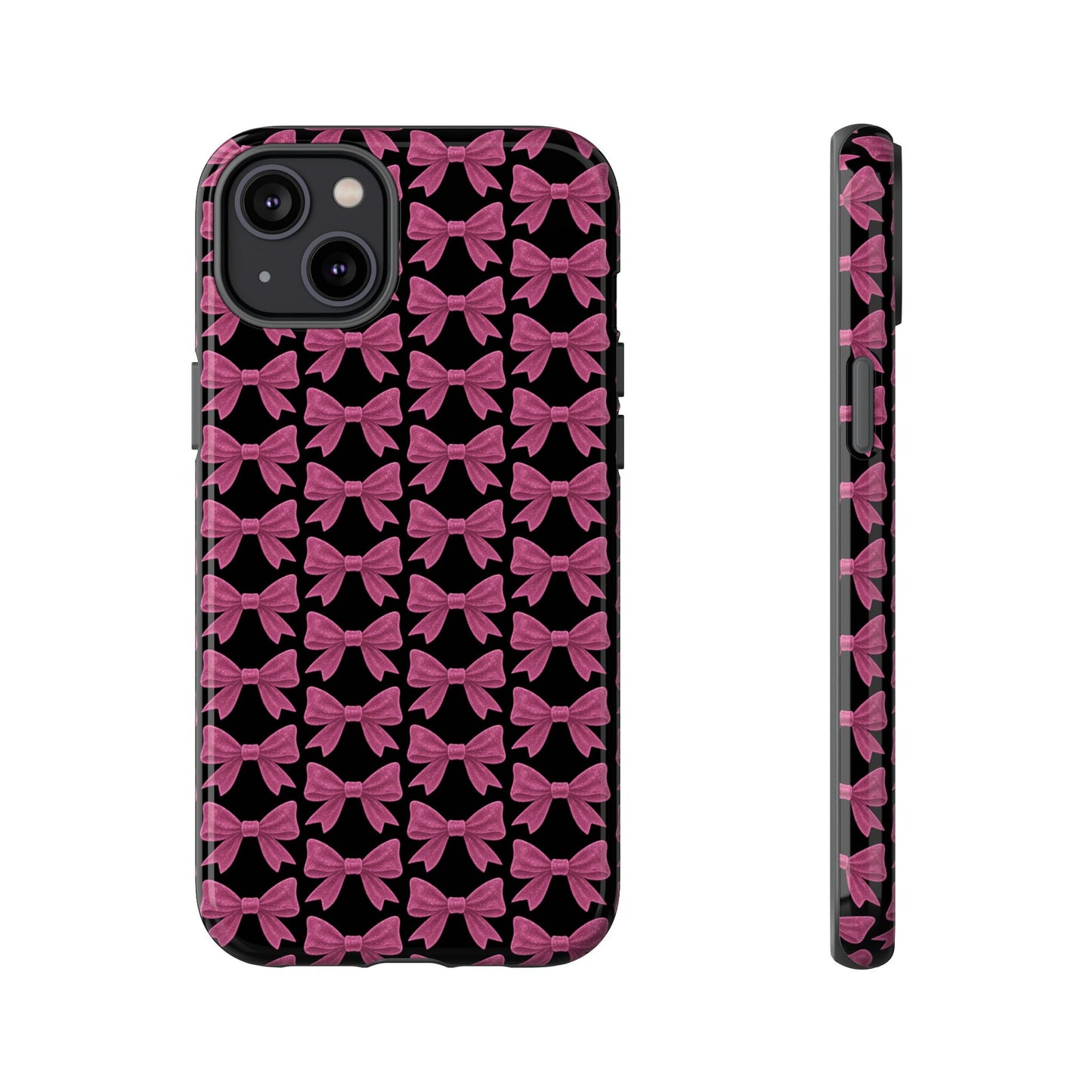 Pink Bow iPhone Case Coquette Aesthetic Phone Cover Glossy Y2K Girly Case Soft Girl Tech Accessory Cute iPhone Gift for Her