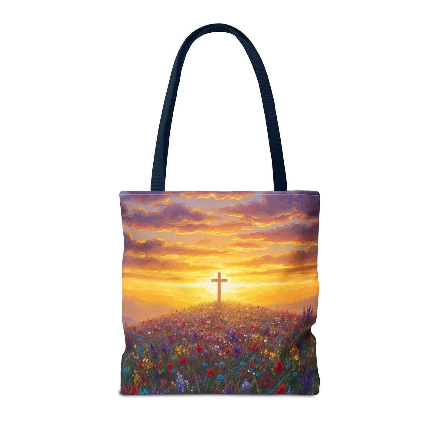 Cross Painted Tote Bag Christian Bag Inspirational Tote Spiritual Bag Religious Tote Bag
