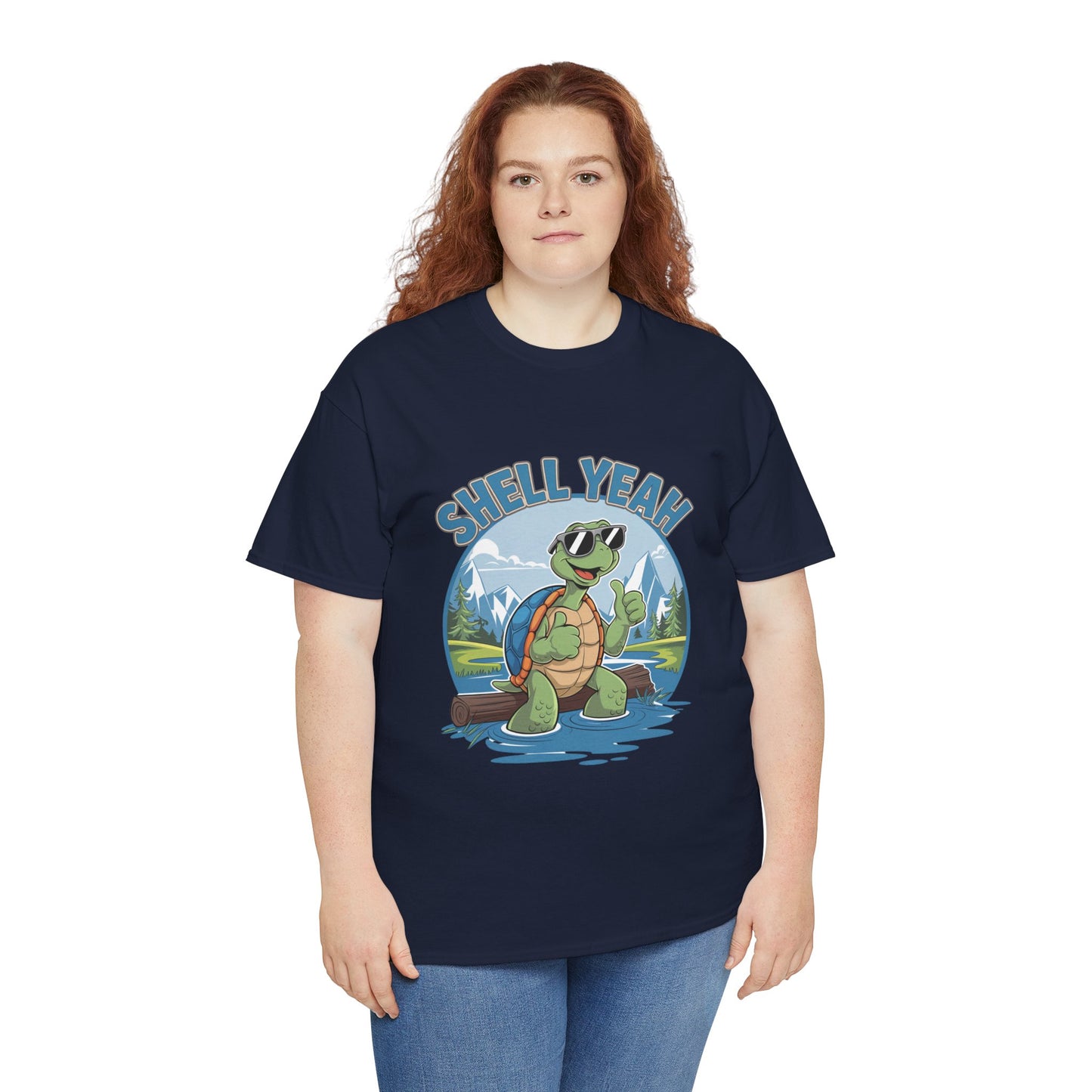 SHELL YEAH Turtle T-Shirt | Funny Cute Turtle Nature Graphic Tee | Handmade Animal Lover Gift | Eco Outdoor Adventure Shirt