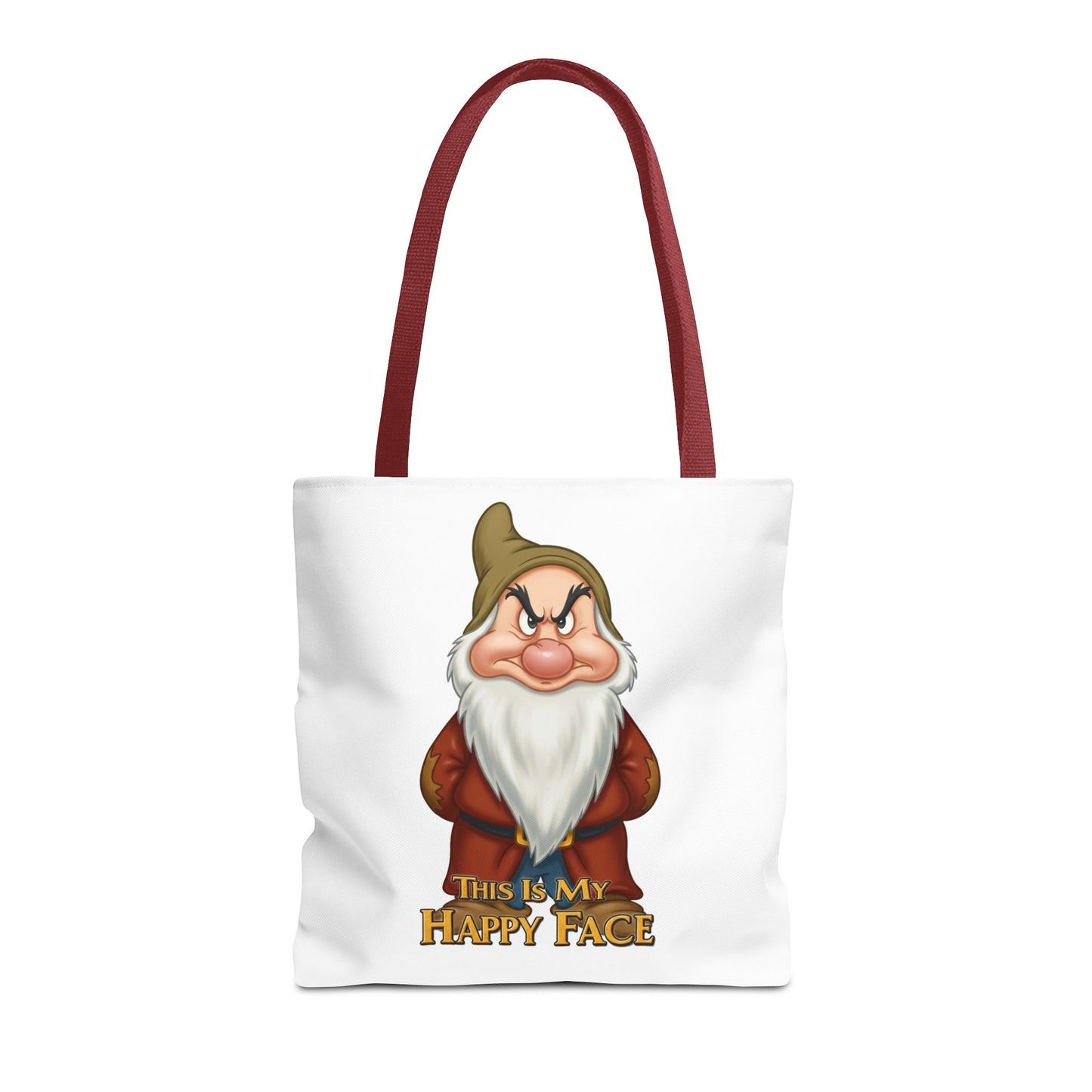 Grumpy Dwarf Tote Bag - "This Is My Happy Face"