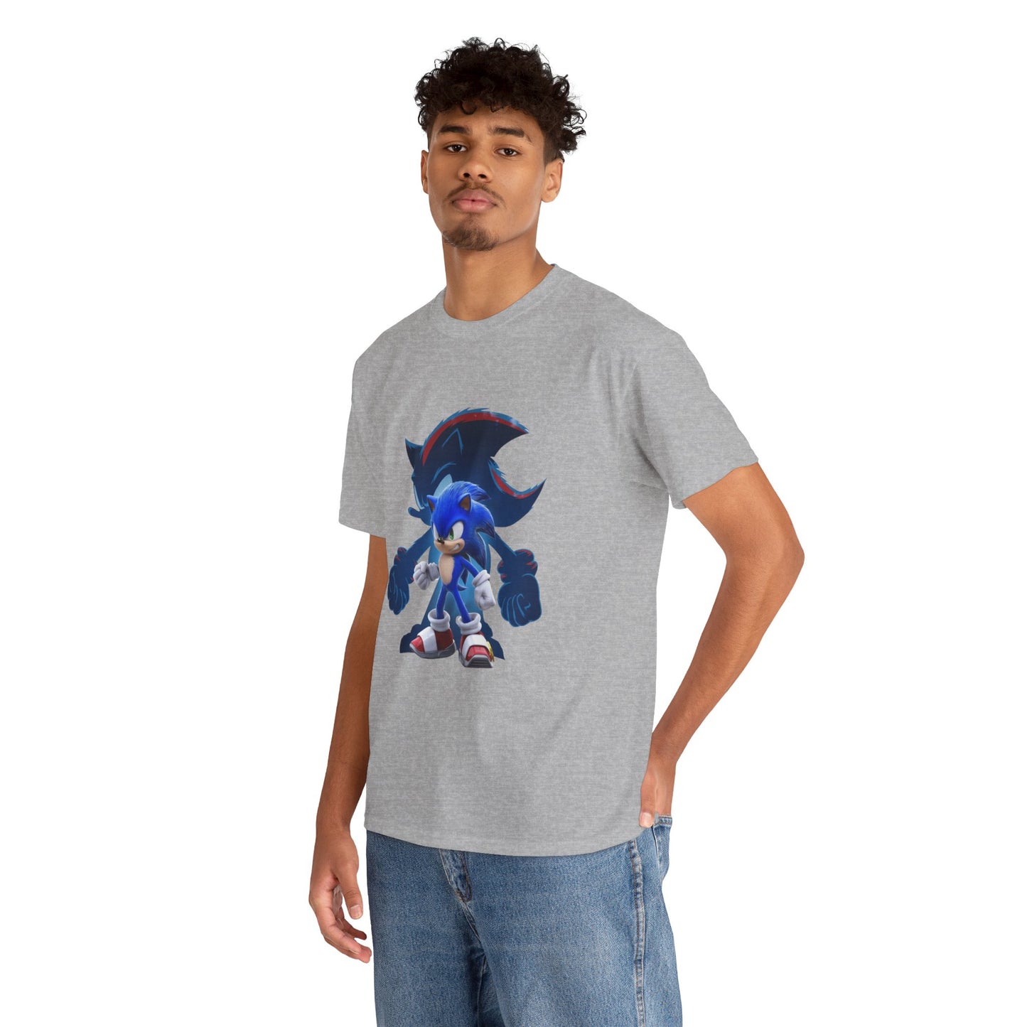 Blue Speed Hero Graphic Tee | Retro Gaming Legend T-Shirt | Fan Inspired Gamer Apparel | Cool Vintage Style Unisex Shirt for Adults & Teens