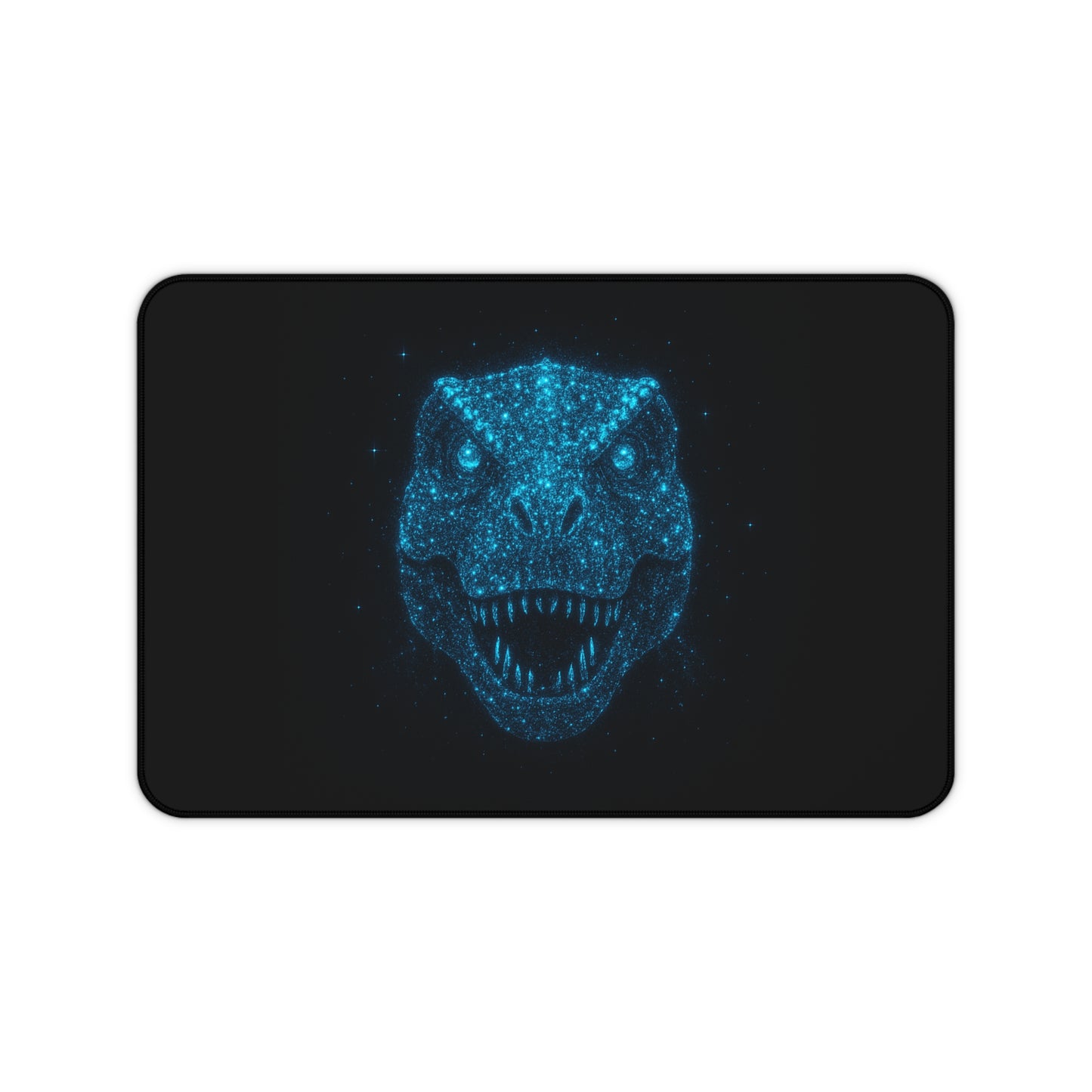 Galaxy Bioluminescent Dinosaur Desk Mat - Cosmic T-Rex Gaming Mousepad - Starry XL Desk Pad Non-Glow - Gamer and Office Decor Gift