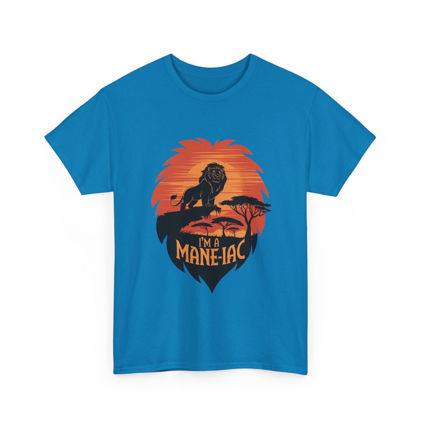 I’m a Mane-iac Lion Classic Fit Tee – Clean Stylized Animal Art, Funny Mane Pun, Everyday Quiet Luxury, Perfect for Smart Casual Looks