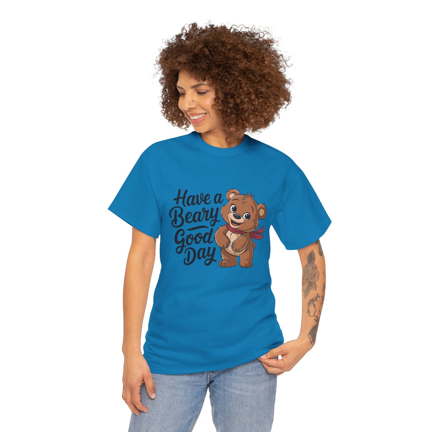 Have a Beary Good Day T-Shirt – Cute Bear Graphic Tee, Punny Animal Shirt, Funny Animal Lover Gift, Happy Positive Vibes Graphic T-Shirt