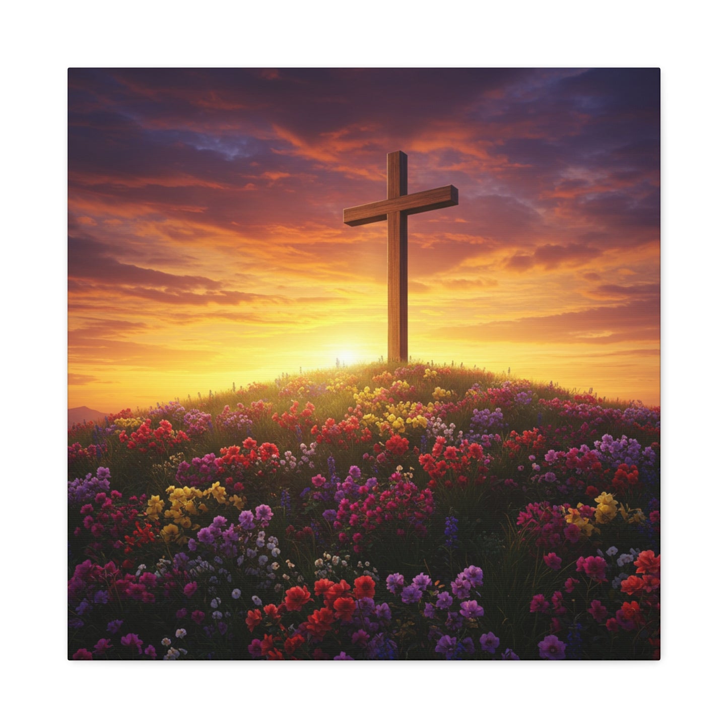 Canvas Cross Art Christian Canvas Cross Decor Religious Art Spiritual Painting Unique Decor Gift for Christian