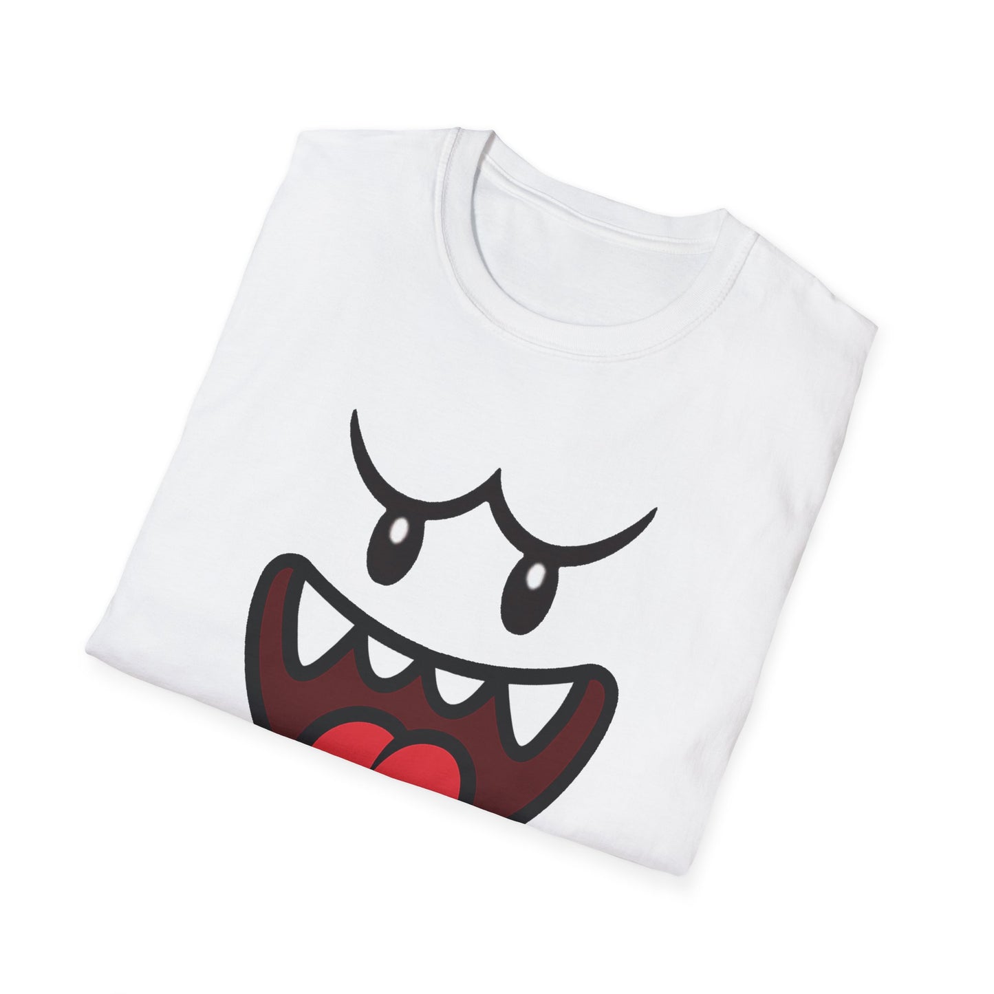 Ghost Face Graphic T-Shirt – Funny Spooky Cute Retro Halloween Tee, Y2K Nostalgia Bold Design, Soft Cotton, Fall Gift Shirt