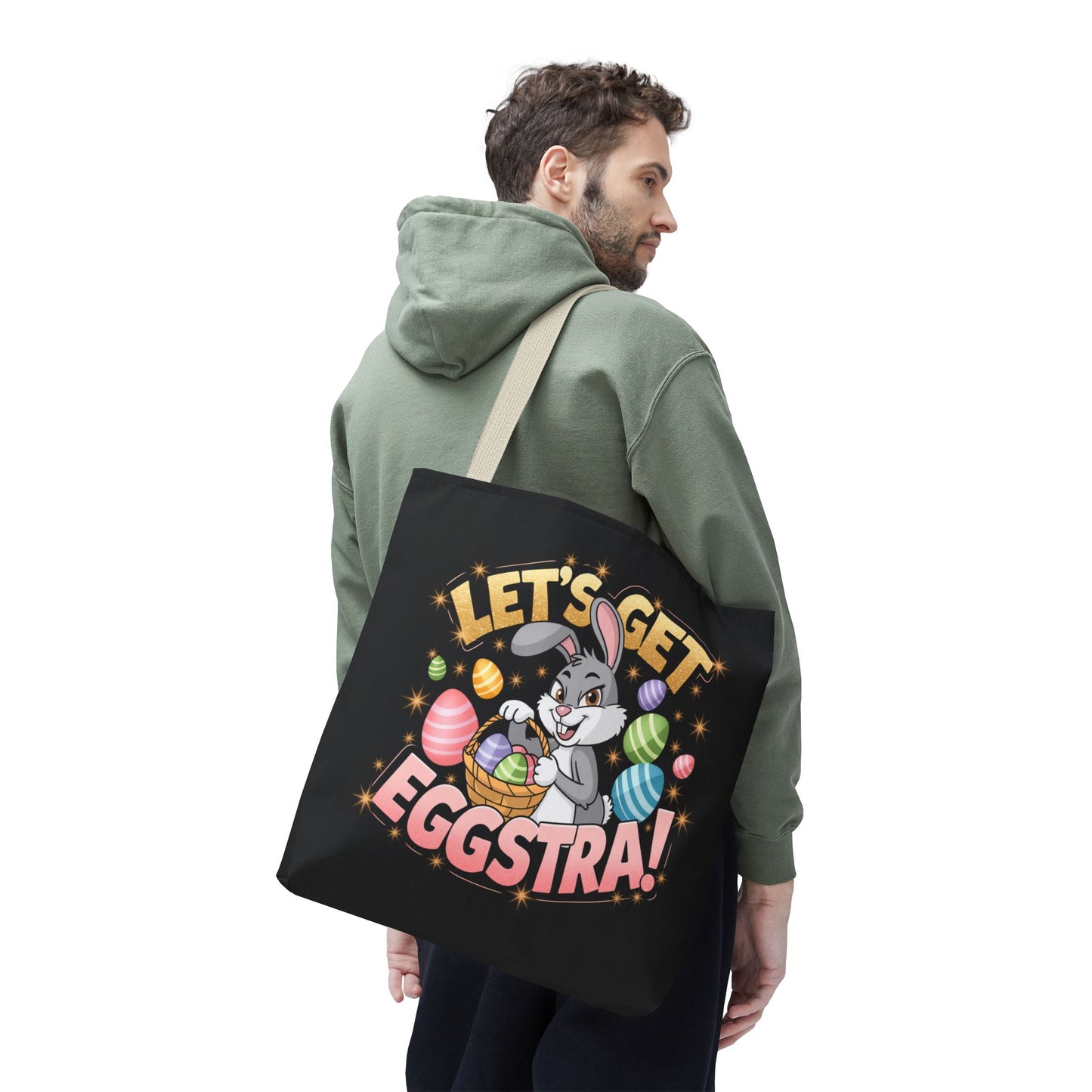Easter Bunny Tote Bag - 'Leg's Get Eggstra'