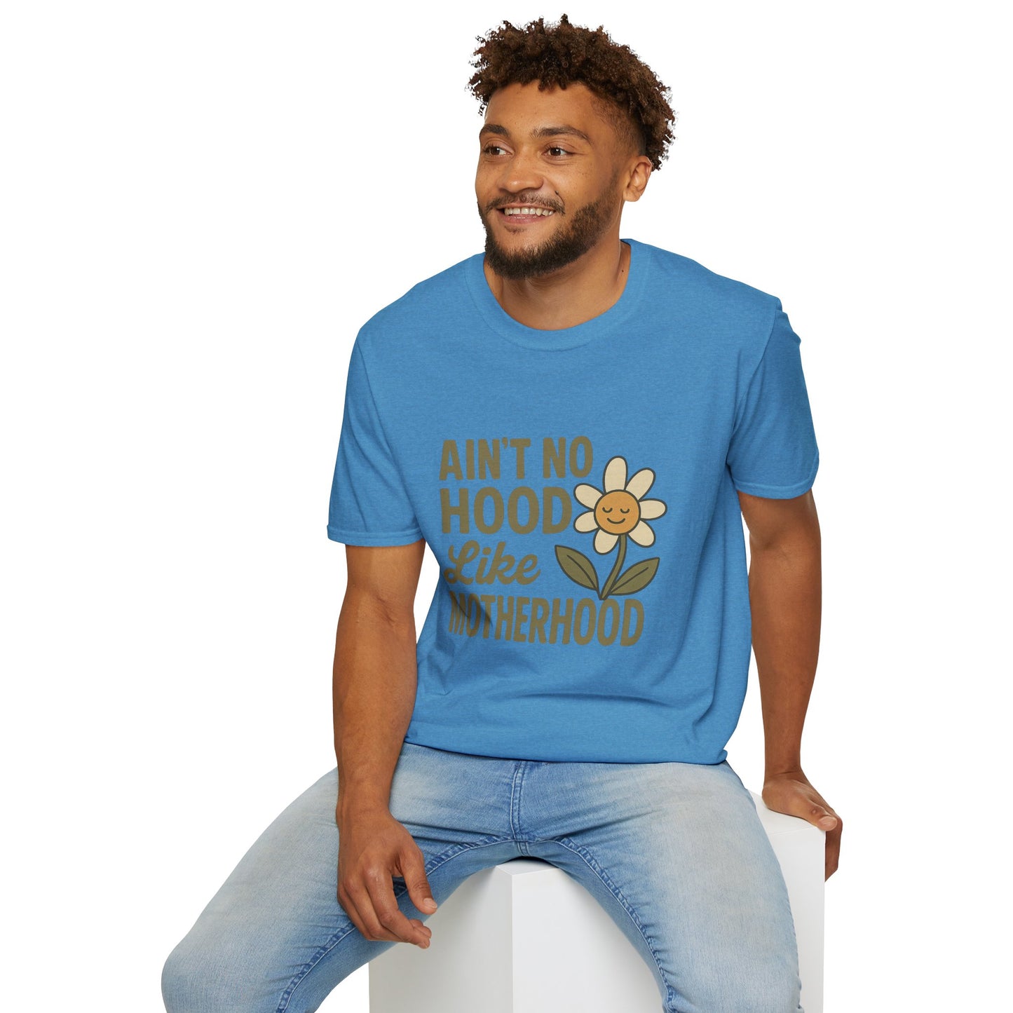 Ain't No Hood Like Motherhood T-Shirt - Unisex Softstyle Tee for Moms Mother's Day Gift
