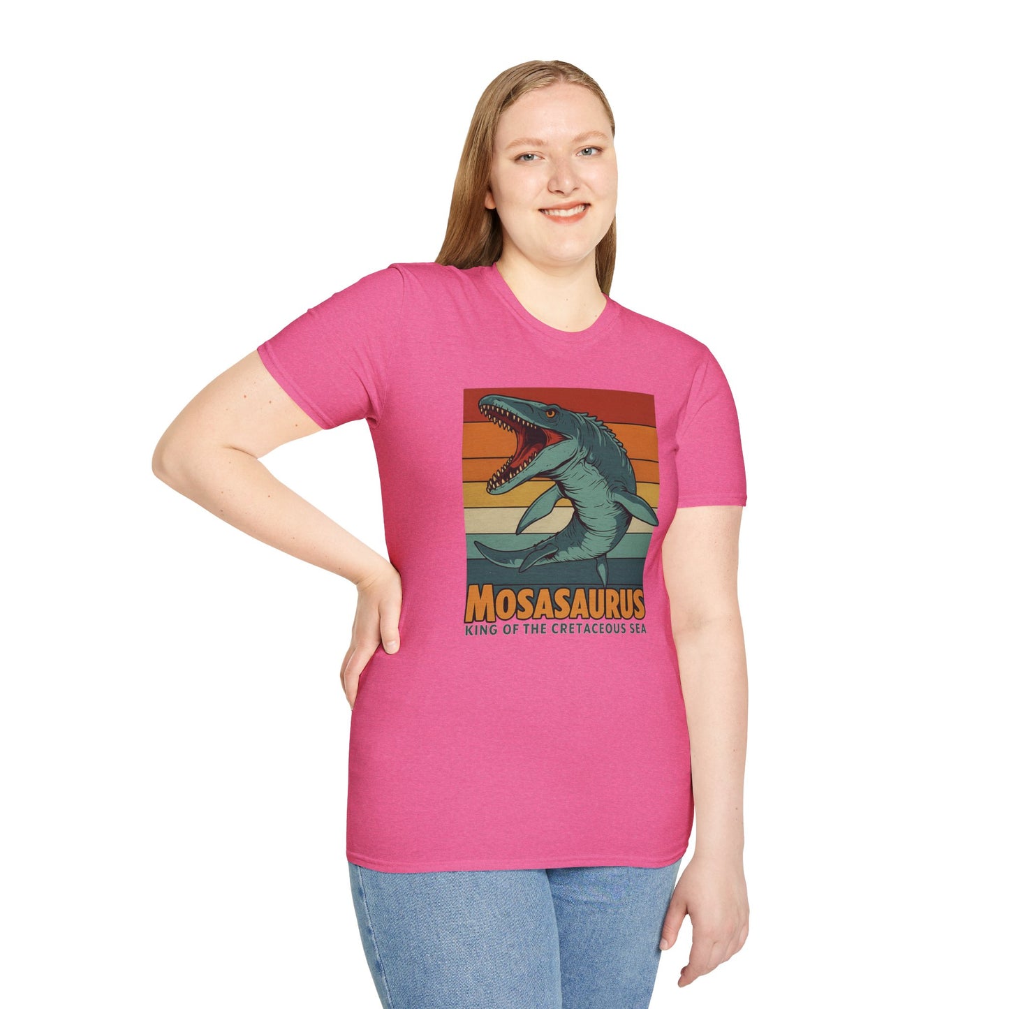 Retro Mosasaurus T-Shirt - Cretaceous Sea Monster Graphic Tee, Dinosaur Lover Gift, Paleontology Birthday, Soft Unisex Jurassic Cotton