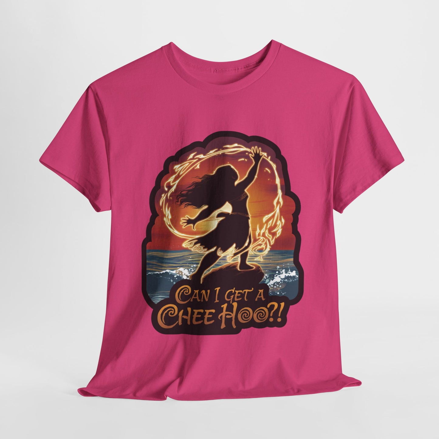 Can I Get a Chee Hoo Shirt – Hawaiian Island Vibes Tee – Hula Dancer Sunset Graphic T-Shirt – Polynesian Luau Party Unisex Top
