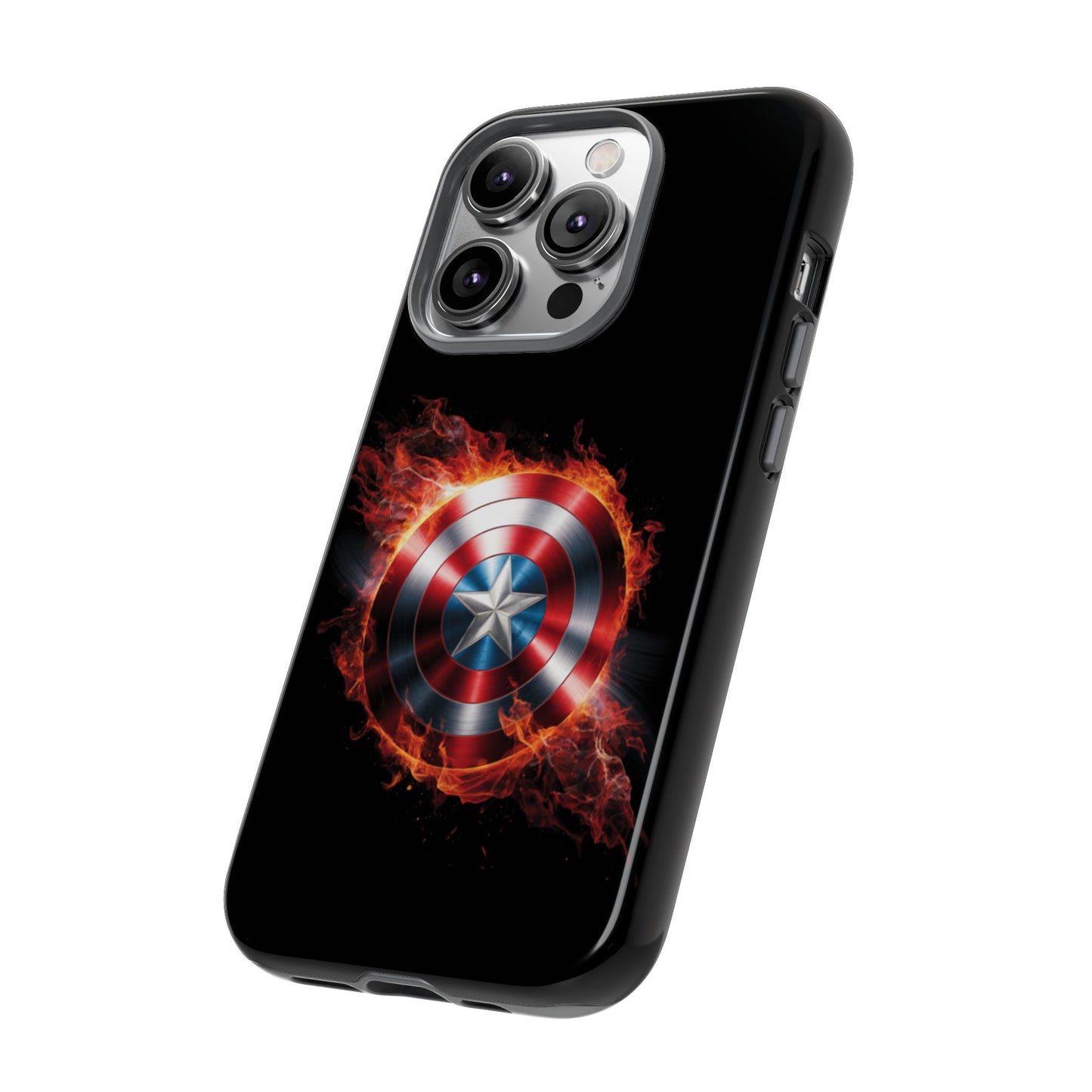 iPhone Case - Captain America Shield in Flames