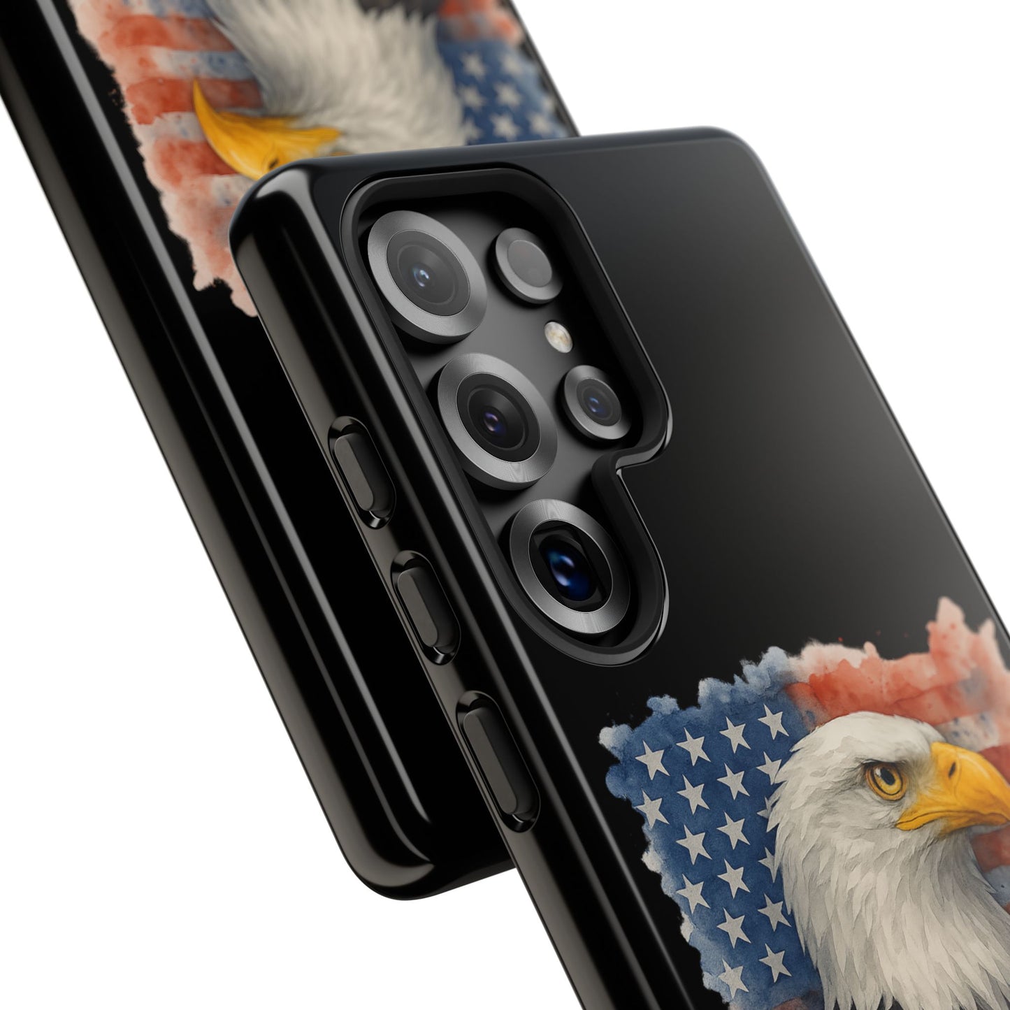 Eagle Flag Phone Case for Samsung Phone - Patriotic Tough Case for Freedom Lovers 4th of July Case Memorial Day Veteran's Day