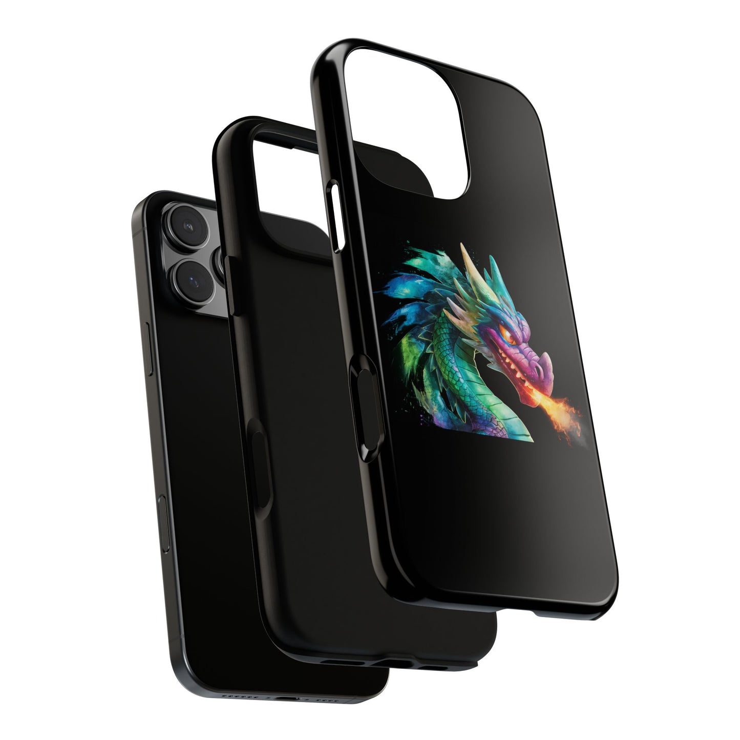 Dragon iPhone Case - Fantasy Fire-Breathing Art Protective Cover - Bookish Dark Academia Aesthetic Gift for Teens and Adults