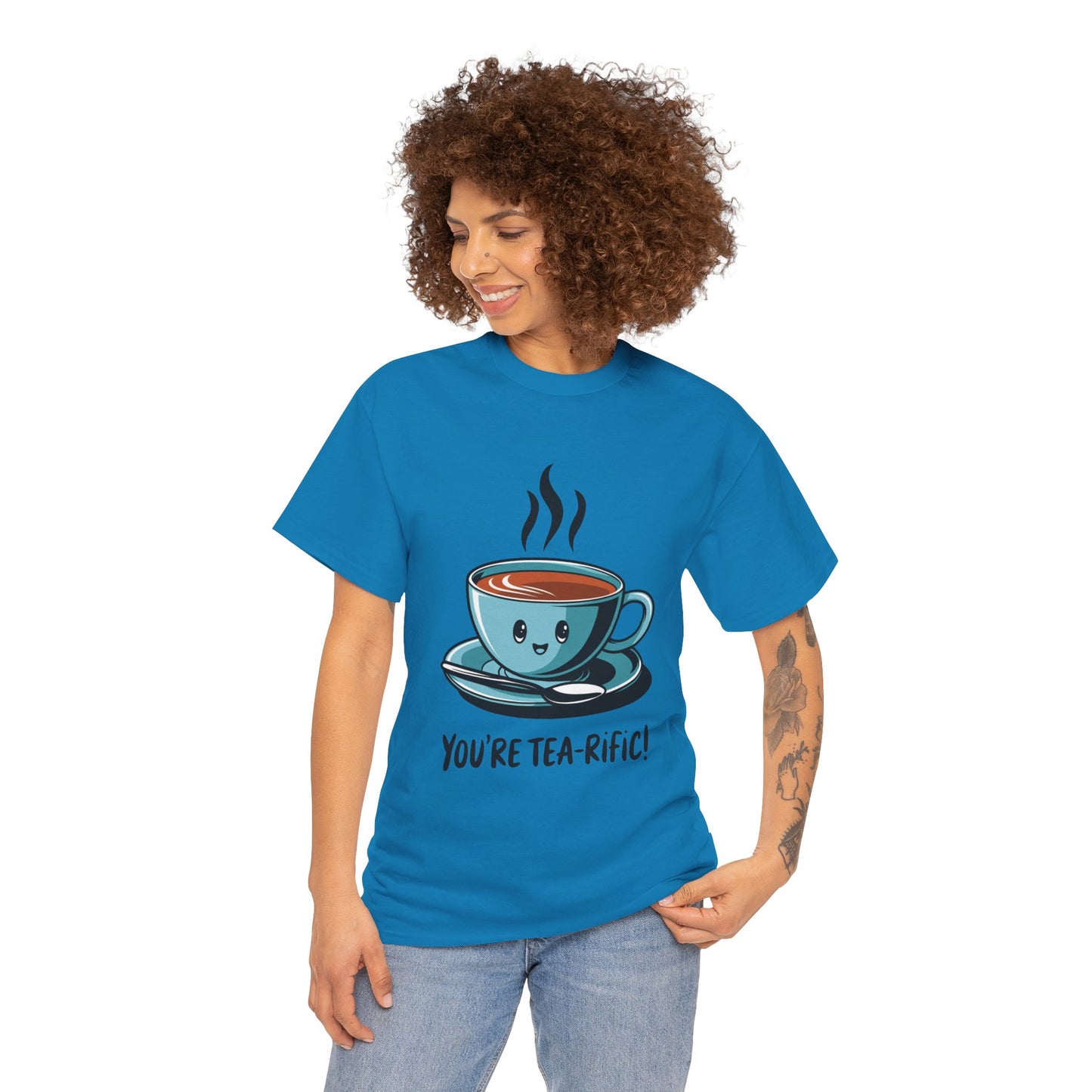 You’re Tea-Rific! Cute Tea Pun T-Shirt for Tea Lovers - Funny Gift, Kawaii Cup Graphic Tee - Unisex Soft Cotton Shirt