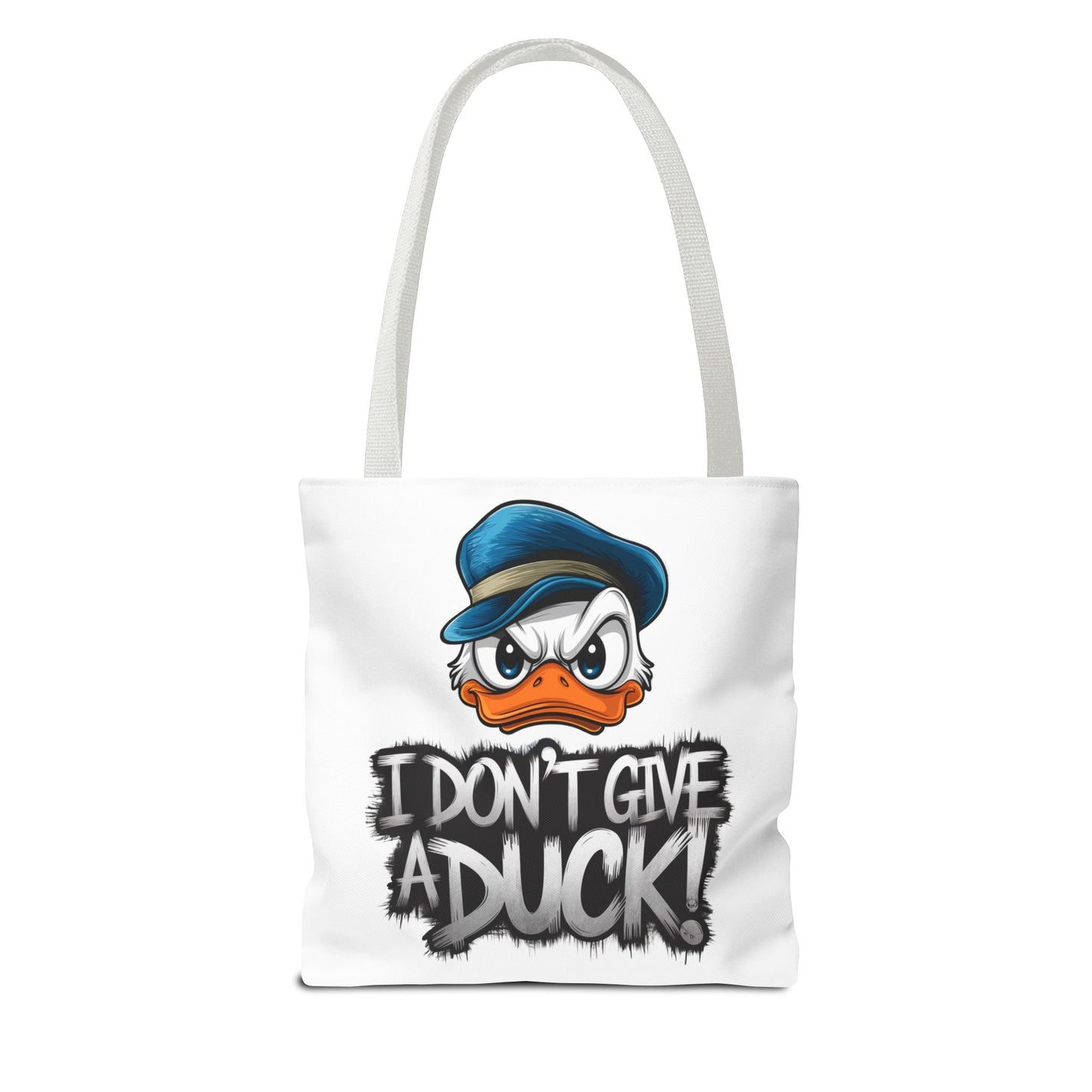 Funny Grumpy Duck Tote Bag | I Don’t Give A Duck Canvas Tote | Eco Reusable Cotton Gift Tote | Cute Animal Humor Market Bag