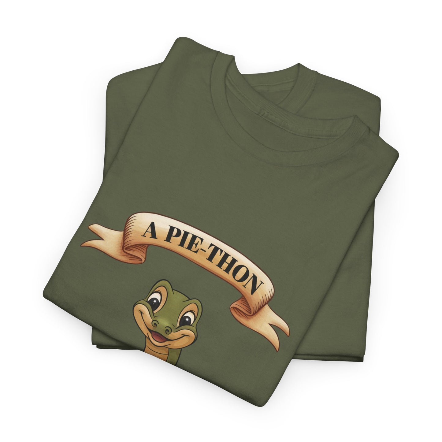 A Pie-Thon Funny Snake Pun Shirt – Cute Animal Joke T-Shirt – Quirky Graphic Tee for Pun Lovers, Reptile Fans, and Unique Gift Ideas
