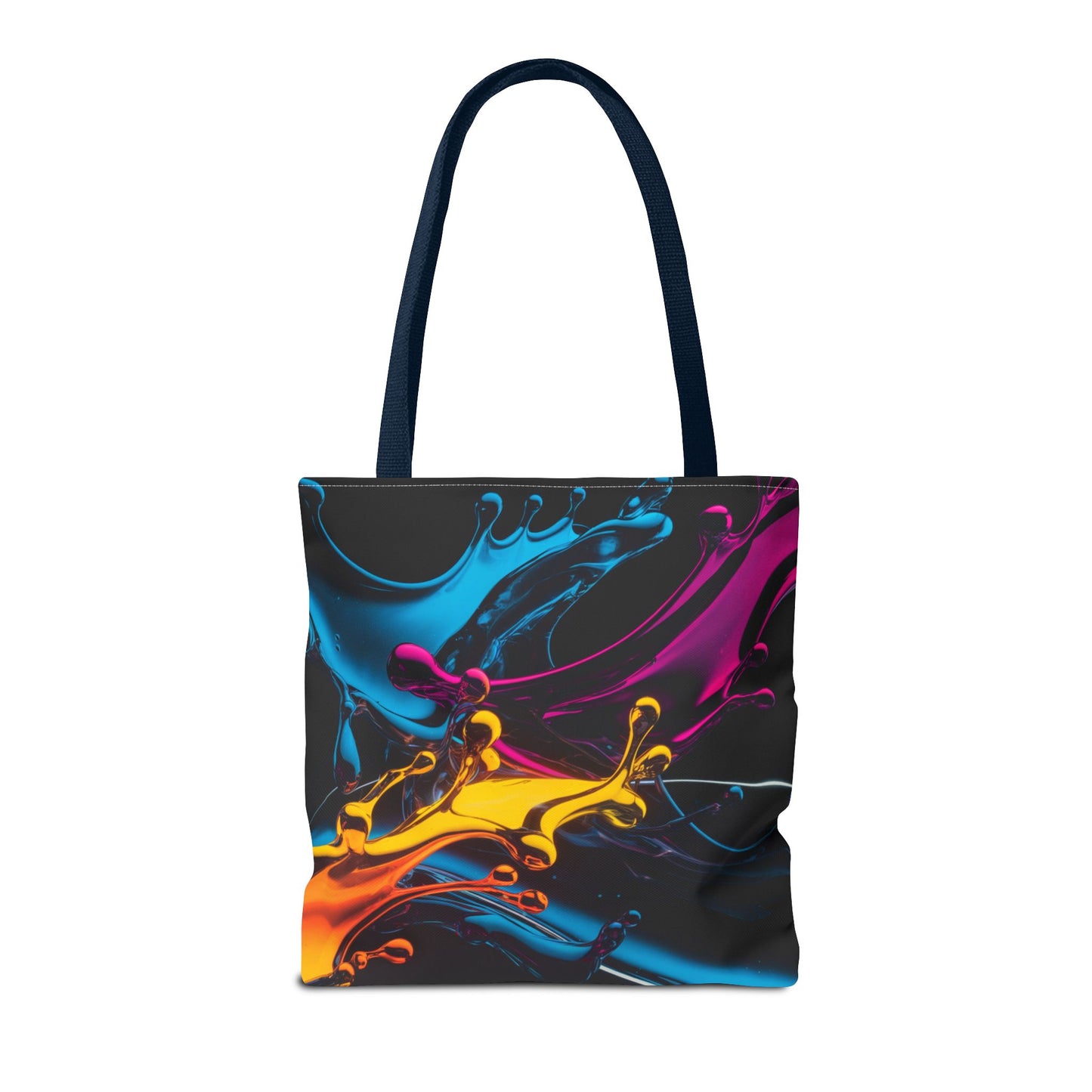 Abstract Neon Splash Tote Bag, Vibrant Colorful Art Bag, Reusable Shopping Bag, Modern Everyday Carryall, Bright Aesthetic Gift For Her