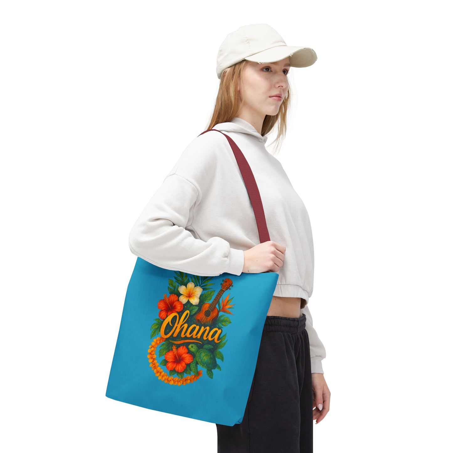 Hawaiian Ohana Tote Bag | Tropical Reusable Beach Bag | Aloha Gift Idea | Island Vibes Bag | Summer Tote | Luau Party Favor | Coastal Bag