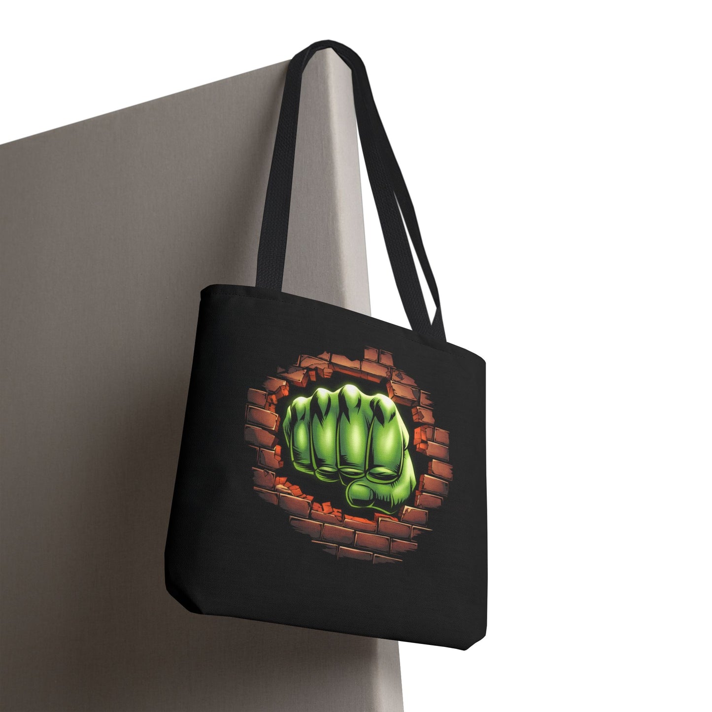 Green Fist Tote Bag, Comic Book Bag, Geeky Gift, Tote for Geeks, Reusable Bag
