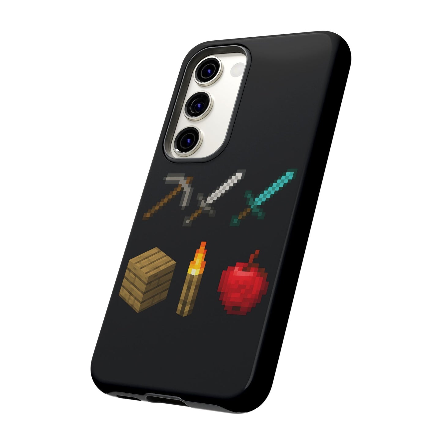 Minecraft-Inspired Tough Samsung Phone Case Pixel Art Design for Gamers Phone Accessory for Gamers
