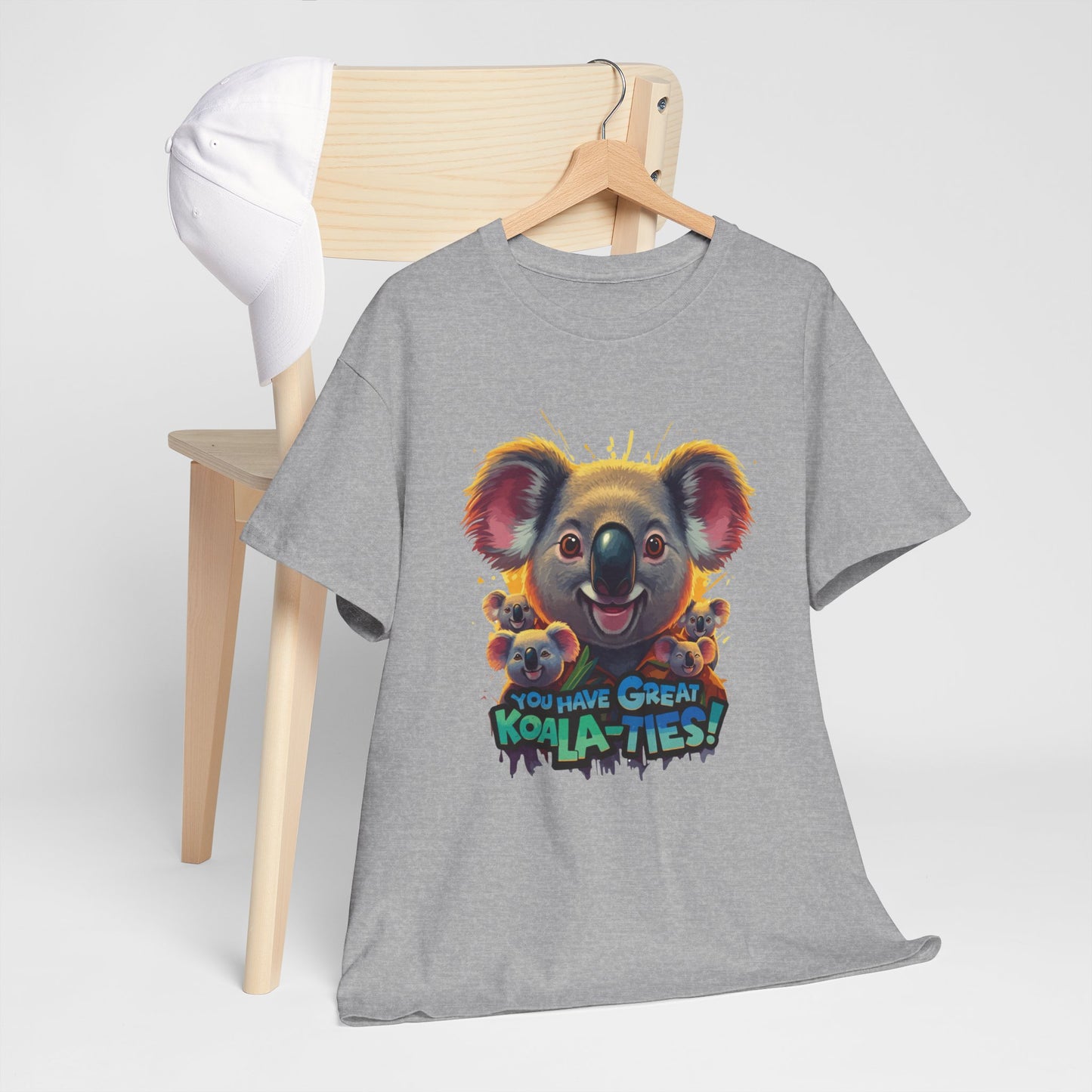 You Have Great Koala‑ties Tee – Cute Koala Pun T‑Shirt, Animal Lover Gift, Funny Wildlife Graphic, Unisex Casual Tee