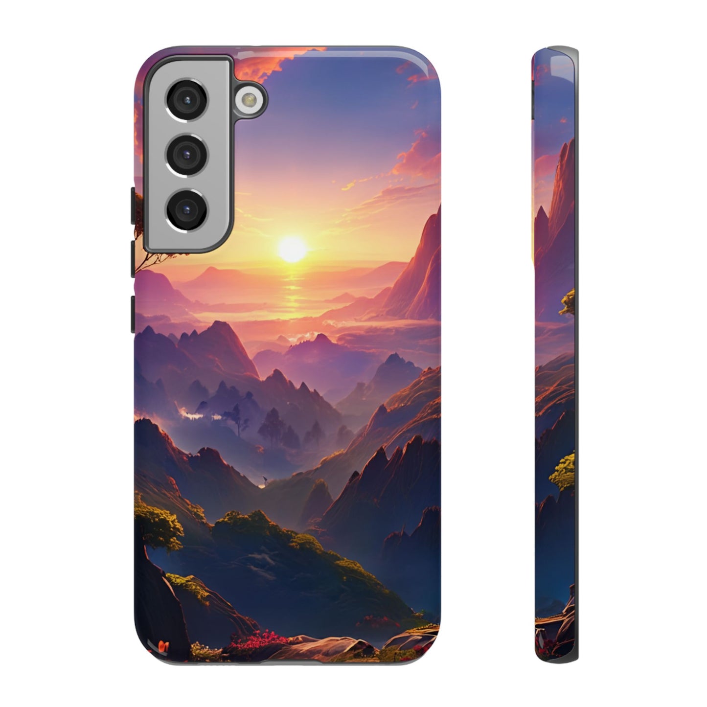Samsung Tough Case Sunset Landscape Illustration