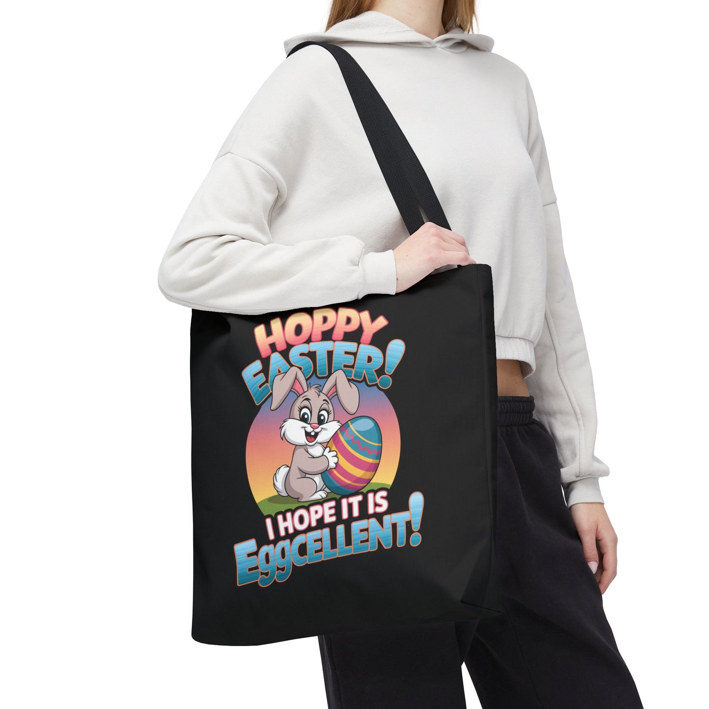 Happy Easter Tote Bag Eggcellent Bunny Design Easter Bag Easter Gift Easter Tote Accessory