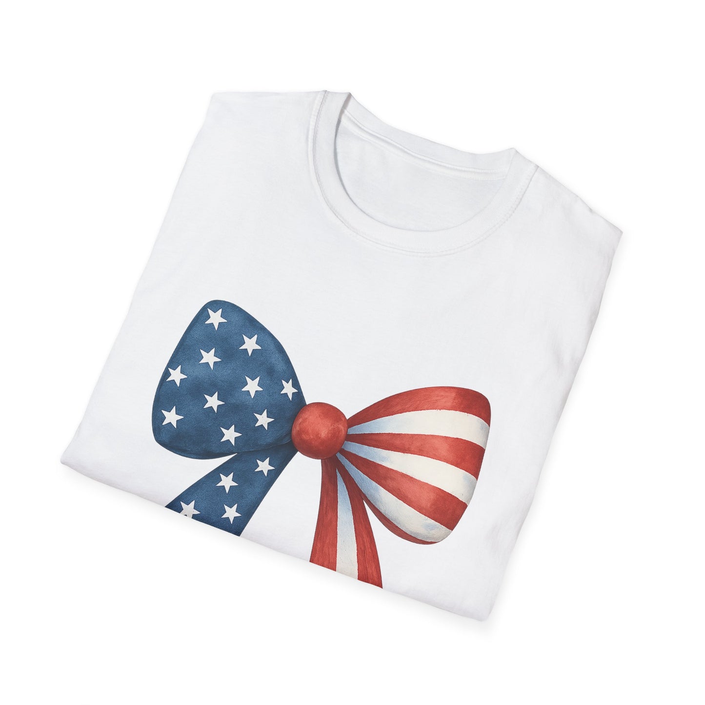 Patriotic Bow USA T-Shirt | 4th of July Shirt | American Flag Bow Tee | Independence Day Shirt | July 4th Graphic Tee | USA Pride Shirt