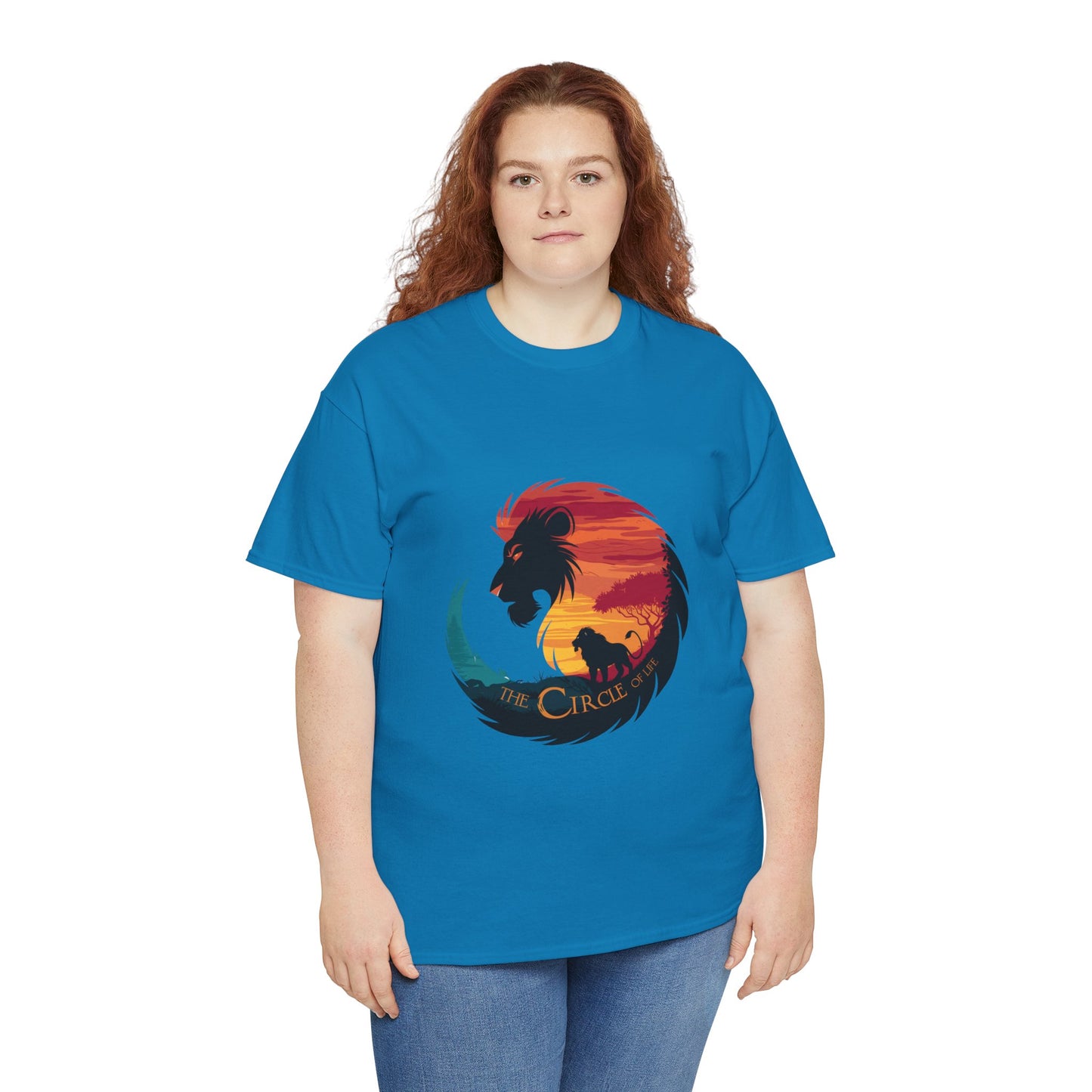 The Circle of Life Lion Shirt – Sunset Safari Wildlife Graphic Tee – Inspirational Nature T-Shirt for Animal Lovers & Adventure Fans