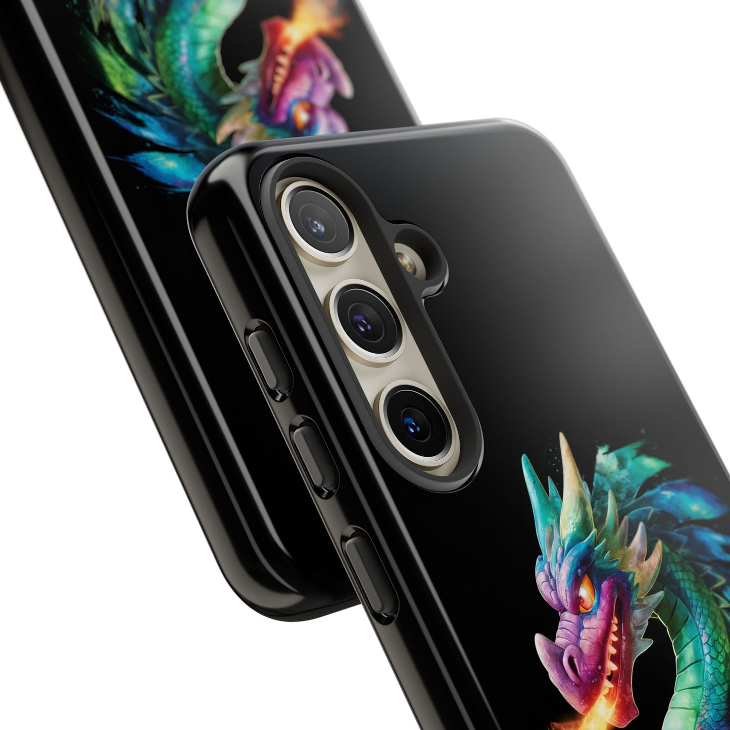 Fire-Breathing Dragon Samsung Case - Tough Fantasy Art Cover - Dark Academia Aesthetic Geek Gift for Galaxy S23/S24/S25/Ultra