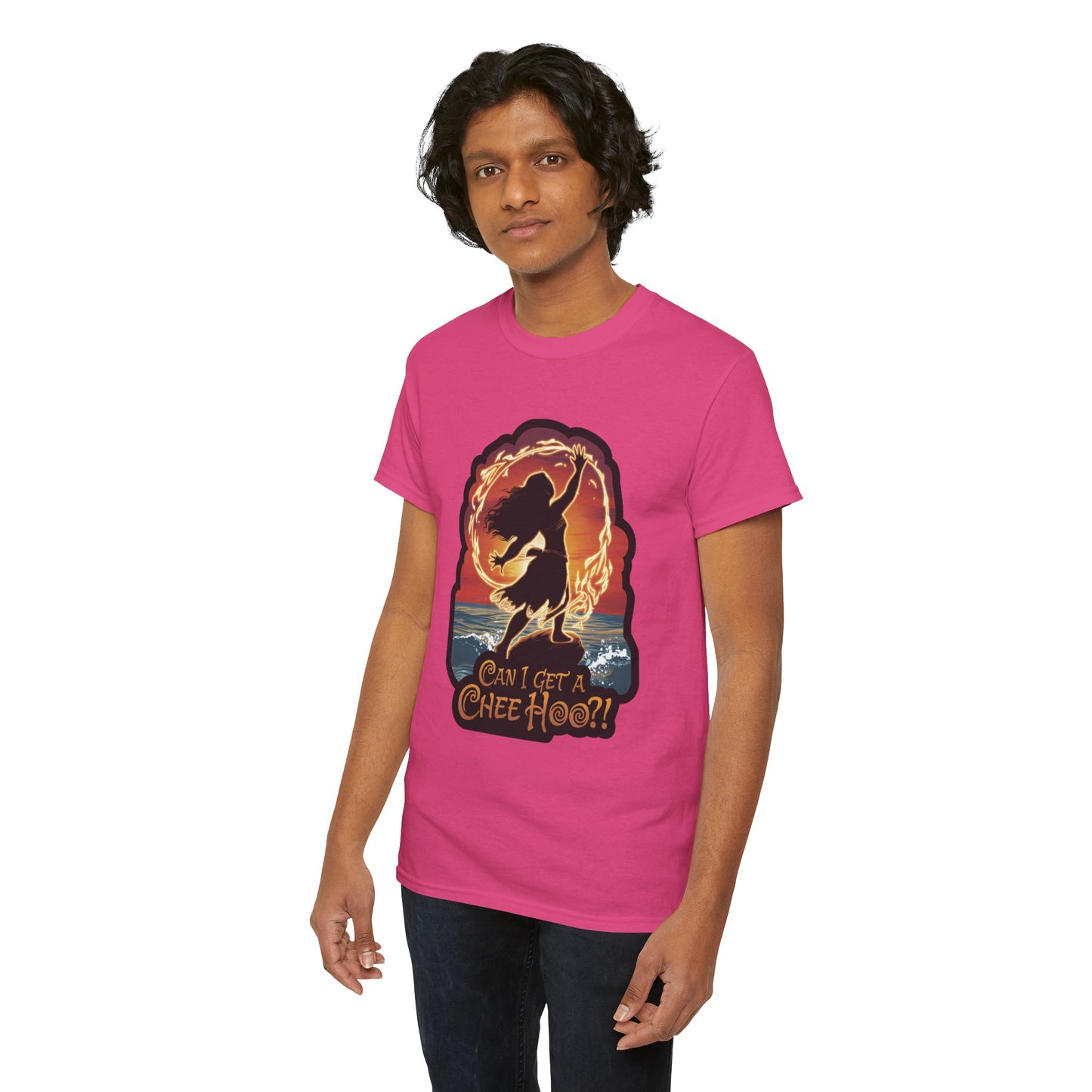Can I Get a Chee Hoo Shirt – Hawaiian Island Vibes Tee – Hula Dancer Sunset Graphic T-Shirt – Polynesian Luau Party Unisex Top