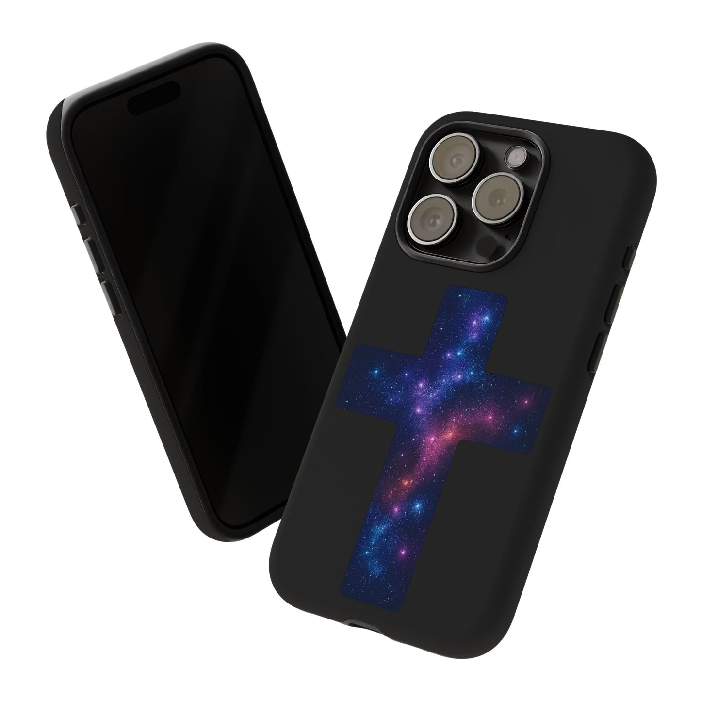 iPhone Case - Galactic Cross design Christian Phone Case Spiritual iPhone Accessory Religious Case Gift for Believers
