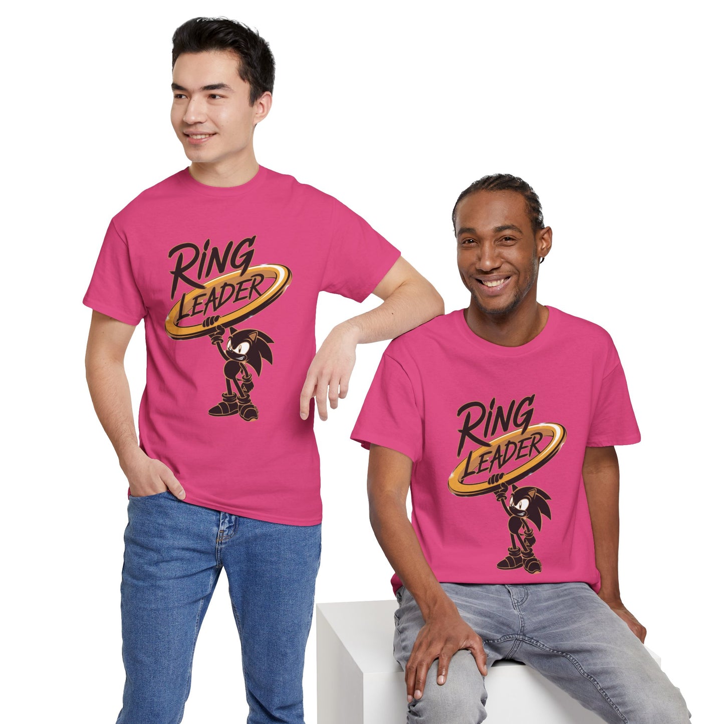 Ring Leader Video Game Shirt – Fast Speed Hero Holding Gold Ring – Retro Gamer Graphic Tee for Arcade, Anime, and Gaming Fans