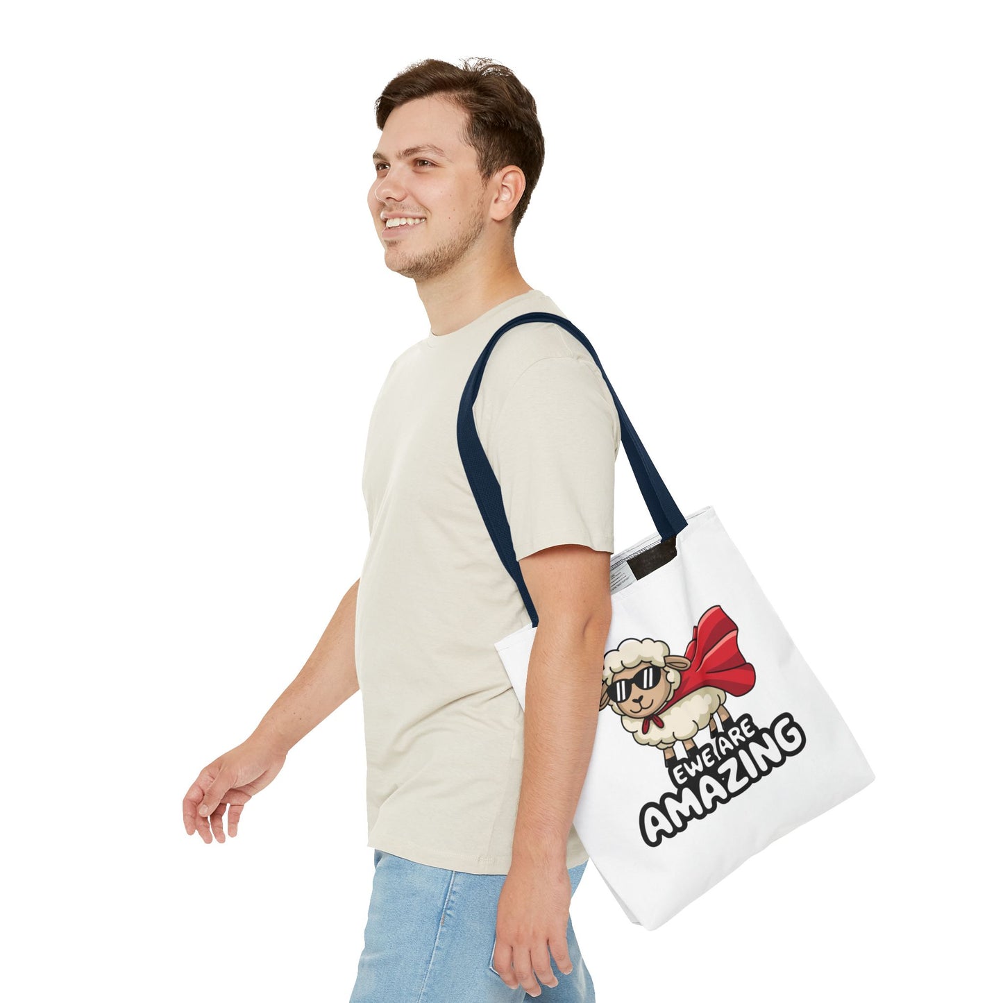 Sheep Tote Bag - Ewe Are Amazing Inspirational Bag Everyday Tote Funny Bag