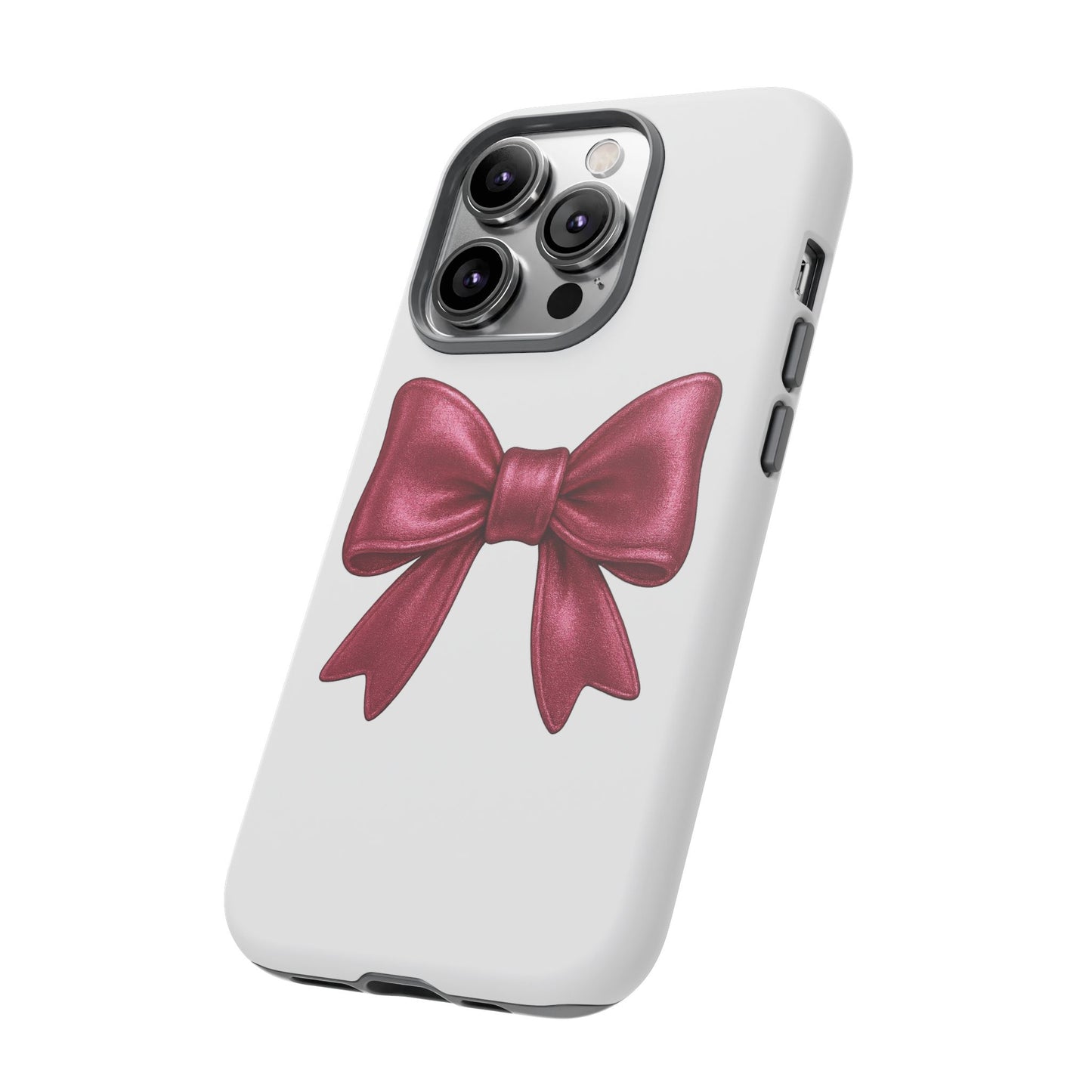 Pink Bow iPhone Case – Cute Girly Phone Cover – Glossy Ribbon Coquette Case – Soft Girl Aesthetic Accessory – Gift for Her iPhone