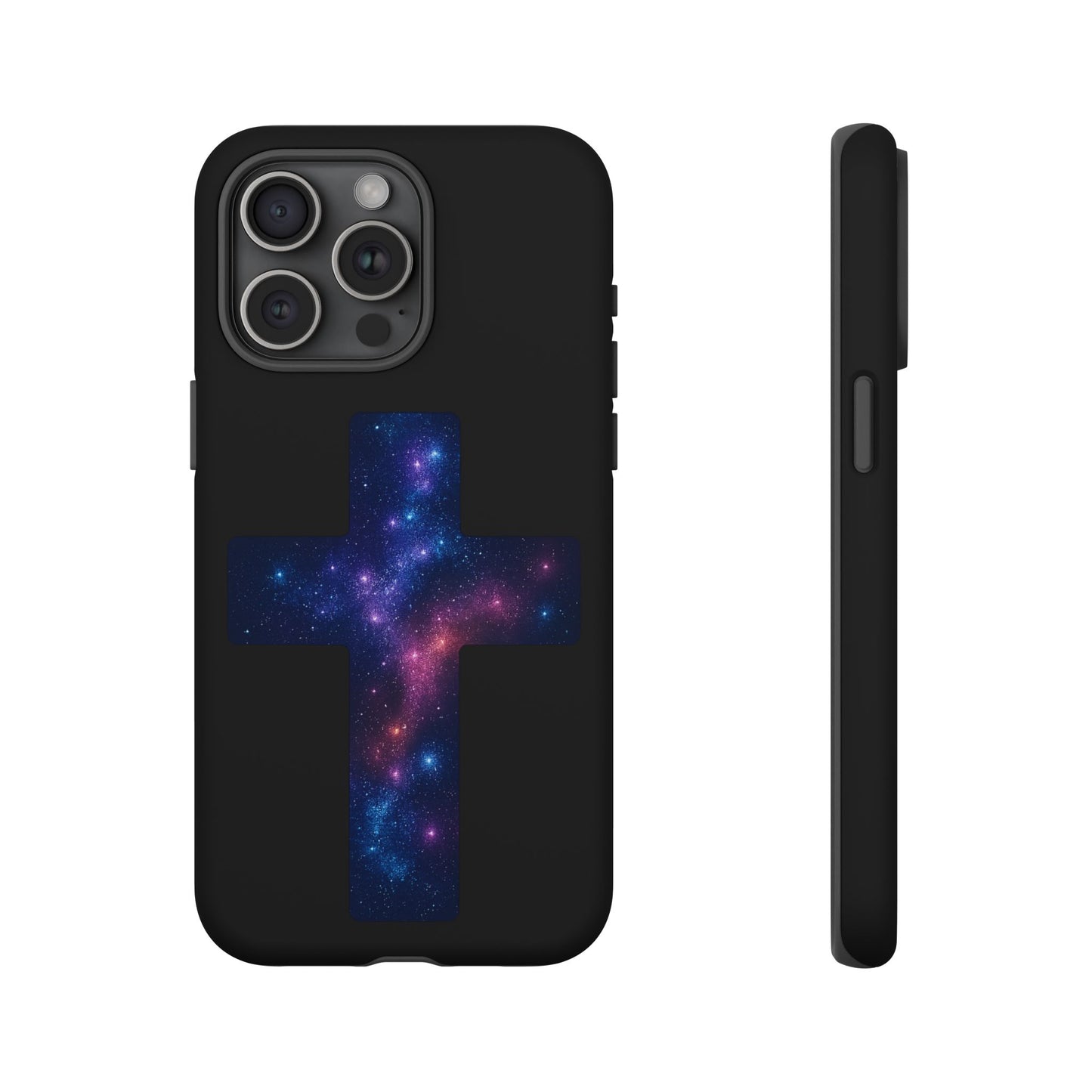 iPhone Case - Galactic Cross design Christian Phone Case Spiritual iPhone Accessory Religious Case Gift for Believers
