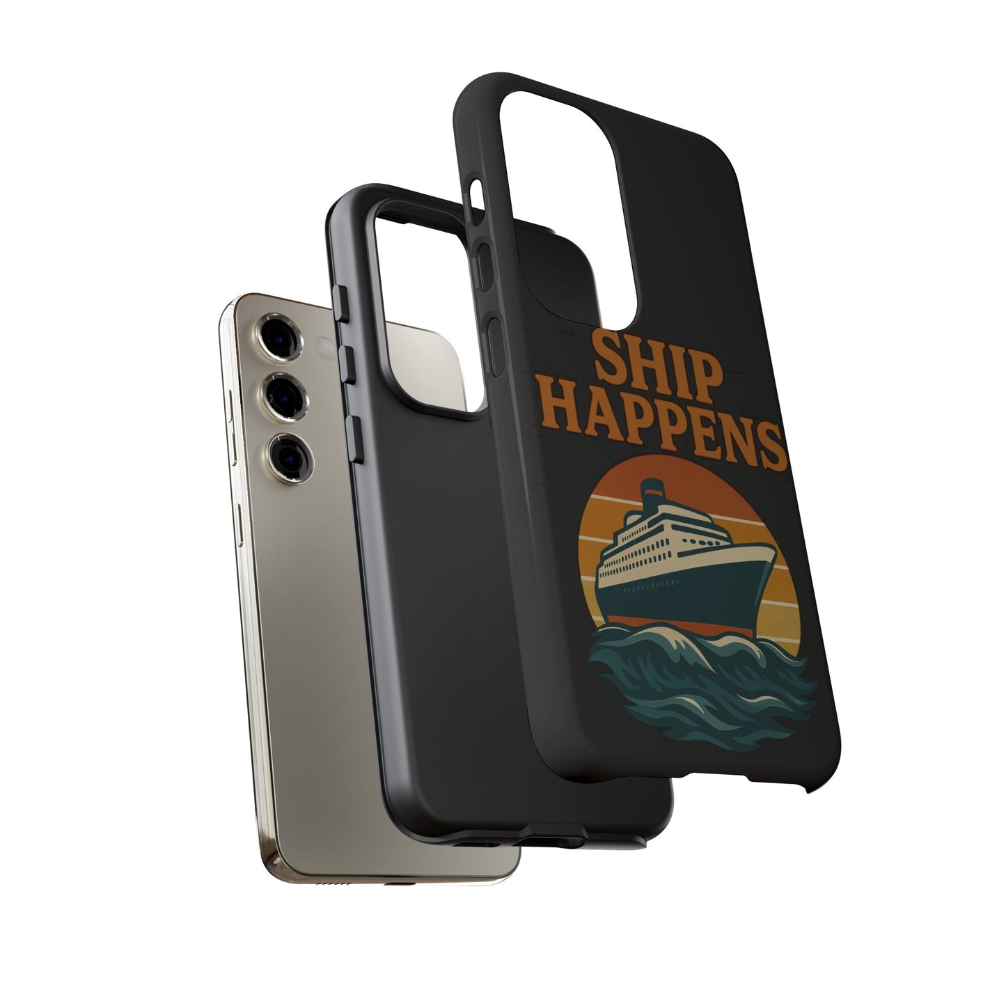 Samsung Case - Ship Happens Sunset Cruise Ship Nautical Phone Case Travel Accessory Gift for Travel Lovers Cruise Case