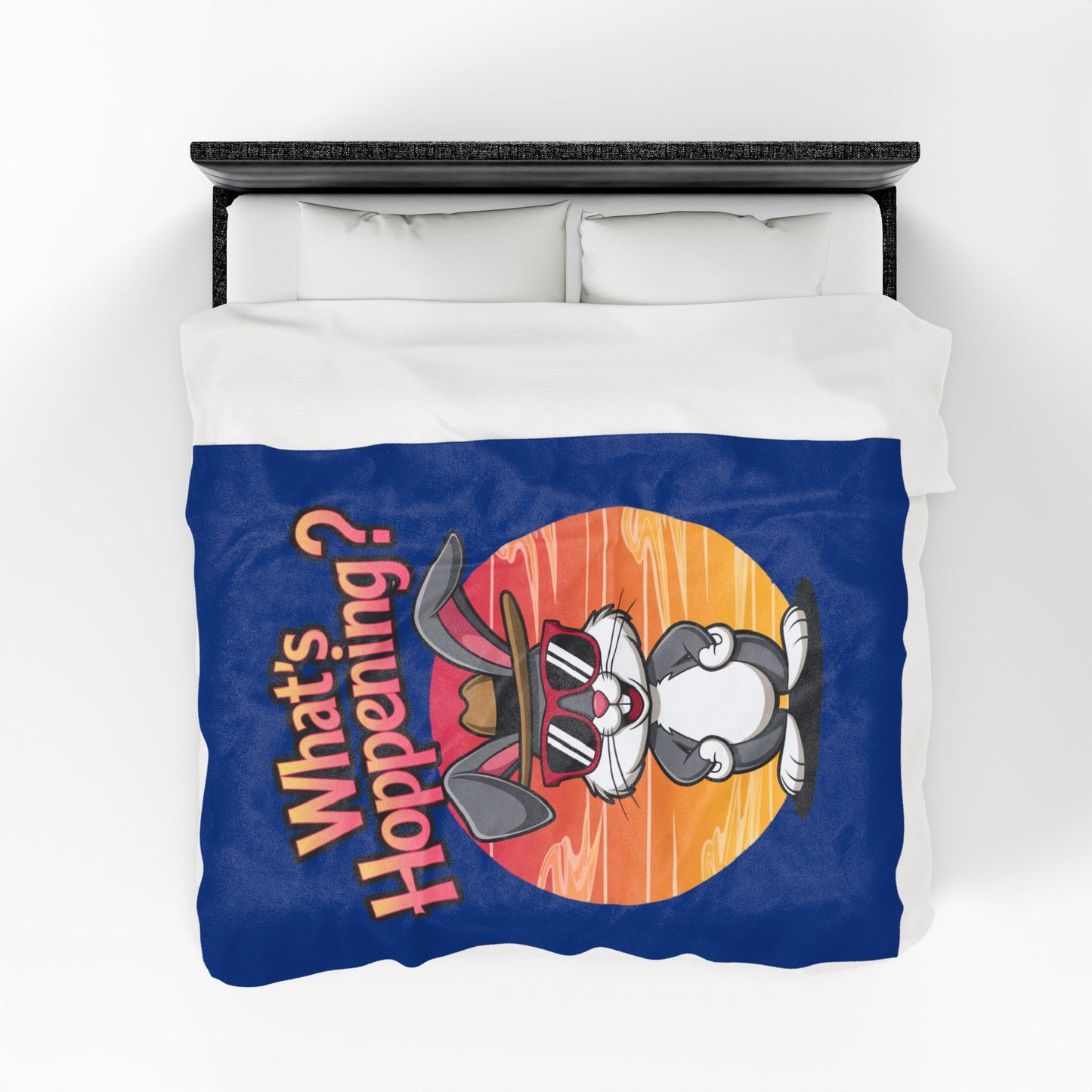 Plush Blanket - What's Hoppening Bunny Design