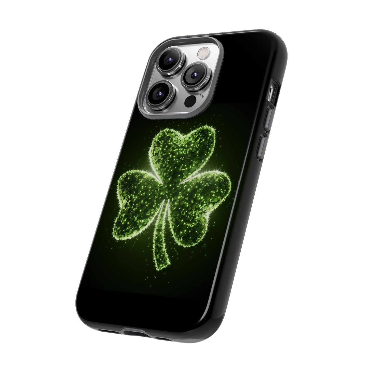 iPhone Tough Case - Shiny Shamrock Design