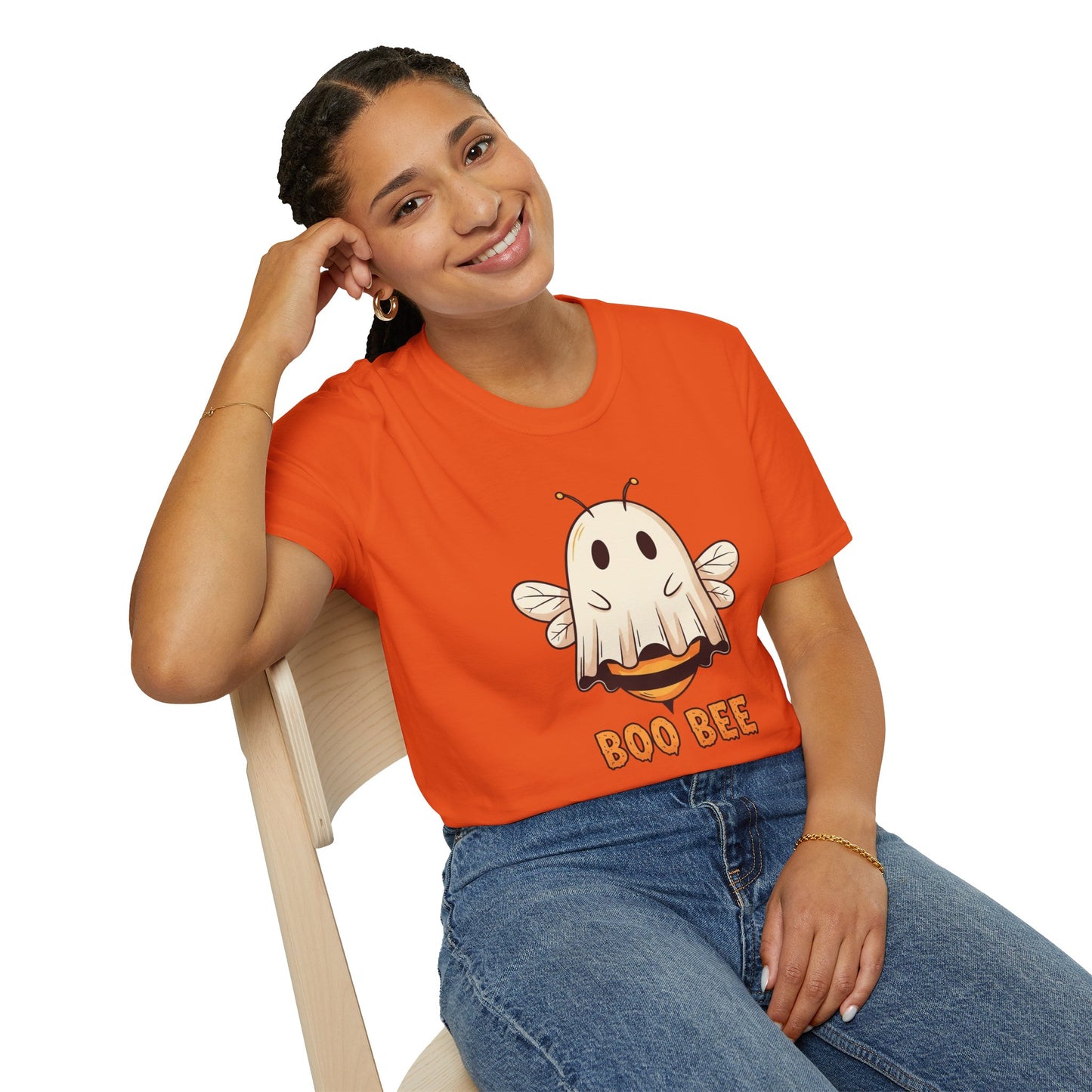 Funny Boo Bee Halloween Shirt – Cute Ghost Bee Costume Tee, Spooky Season Pun Shirt, Bee Lover Gift, Fall T-Shirt, Unisex Sizes