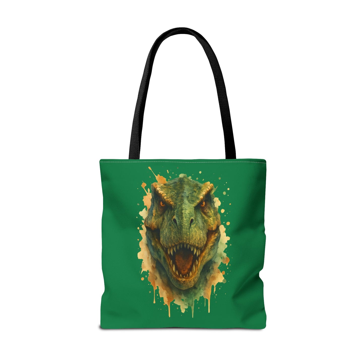 Watercolor T-Rex Tote Bag - Eco Canvas Dino Shopper, Dinosaur Lover Gift, Book Bag, Reusable Grocery Tote - Aesthetic Paleontology Art