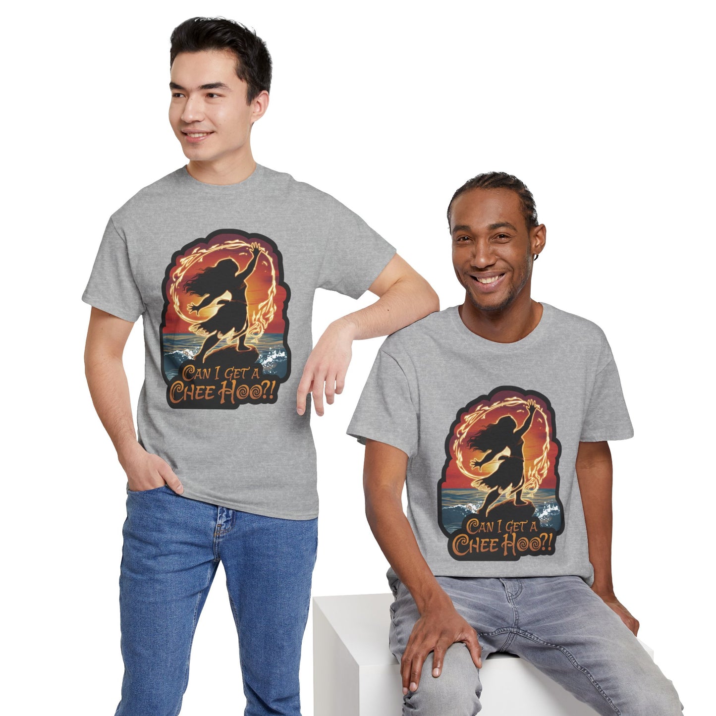 Can I Get a Chee Hoo Shirt – Hawaiian Island Vibes Tee – Hula Dancer Sunset Graphic T-Shirt – Polynesian Luau Party Unisex Top