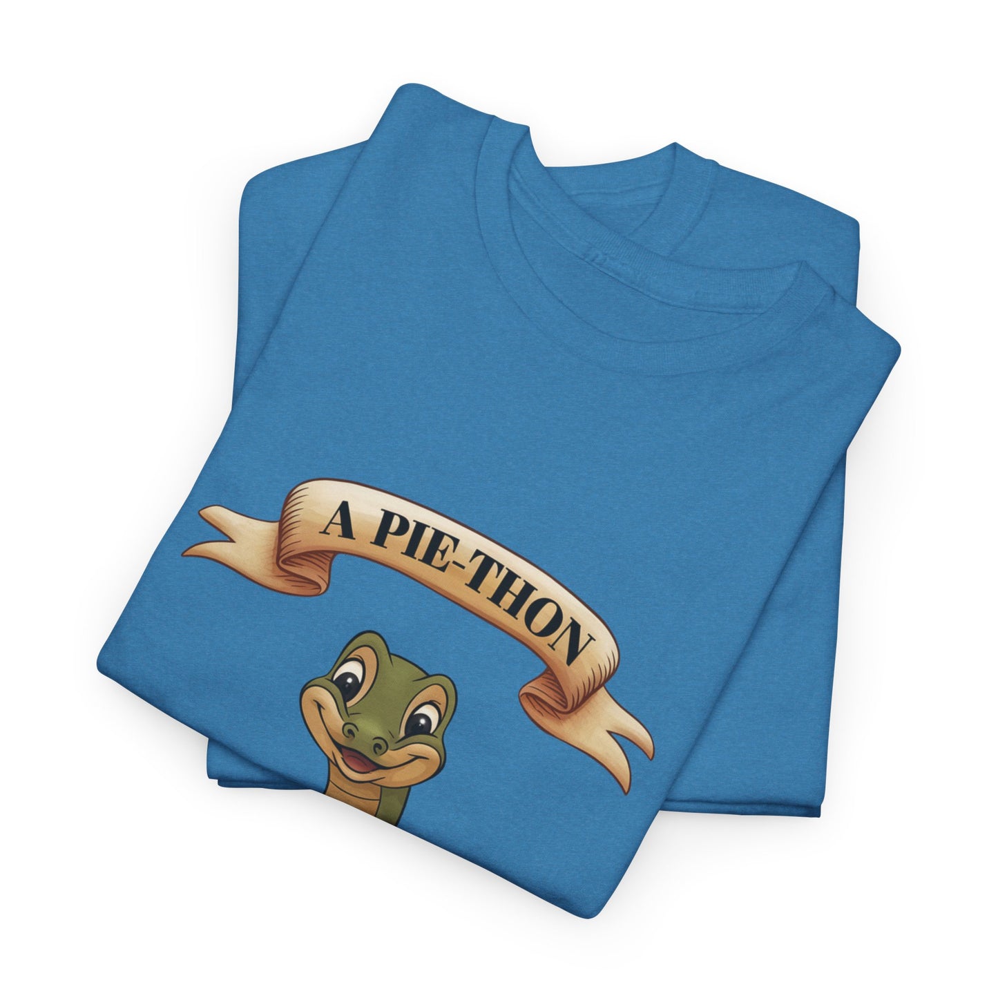 A Pie-Thon Funny Snake Pun Shirt – Cute Animal Joke T-Shirt – Quirky Graphic Tee for Pun Lovers, Reptile Fans, and Unique Gift Ideas