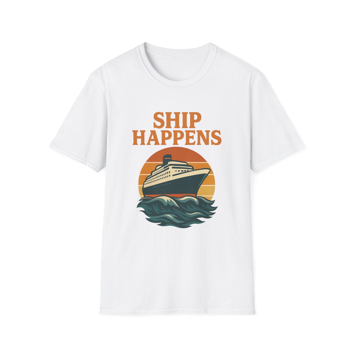 Ship Happens Tee • Funny Nautical Pun Shirt • Comfort Colors Unisex Cruise Vacation Tee • Ocean Humor • Gift for Sailors & Beach Lovers