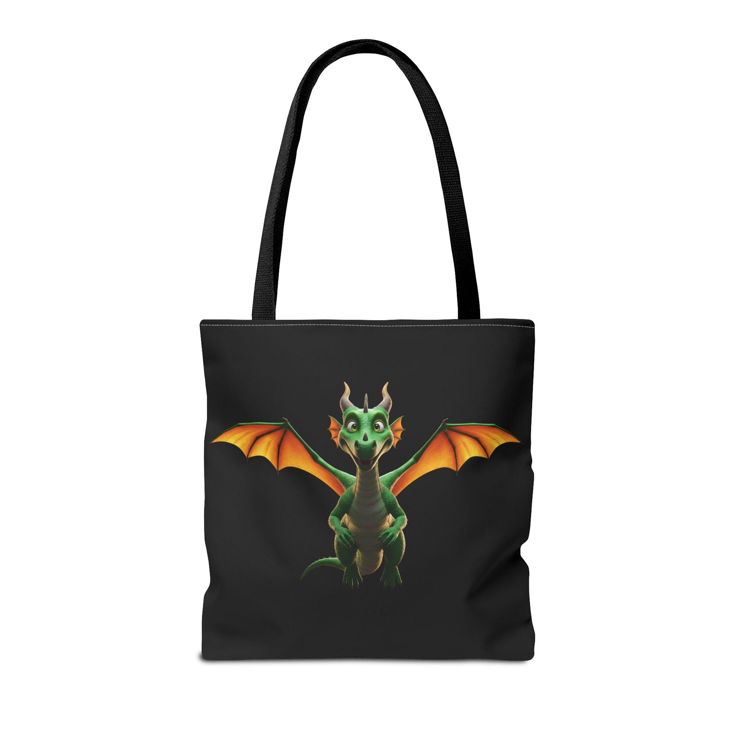 Double-Sided Fantasy Dragon Tote Bag - Cute Green & Blue-Red Dragons, Eco Canvas Book Lover Gift, Reusable Shopping Tote