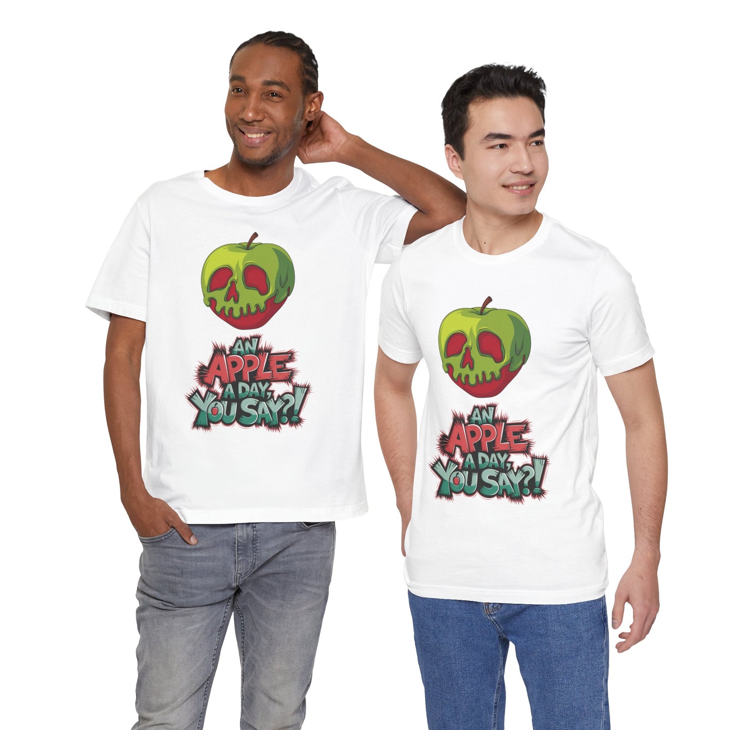 Funny Apple Skull Shirt – An Apple A Day You Say? – Grunge Fruit Tee – Y2K Nostalgia T‑Shirt – Gift for Fruit Lovers