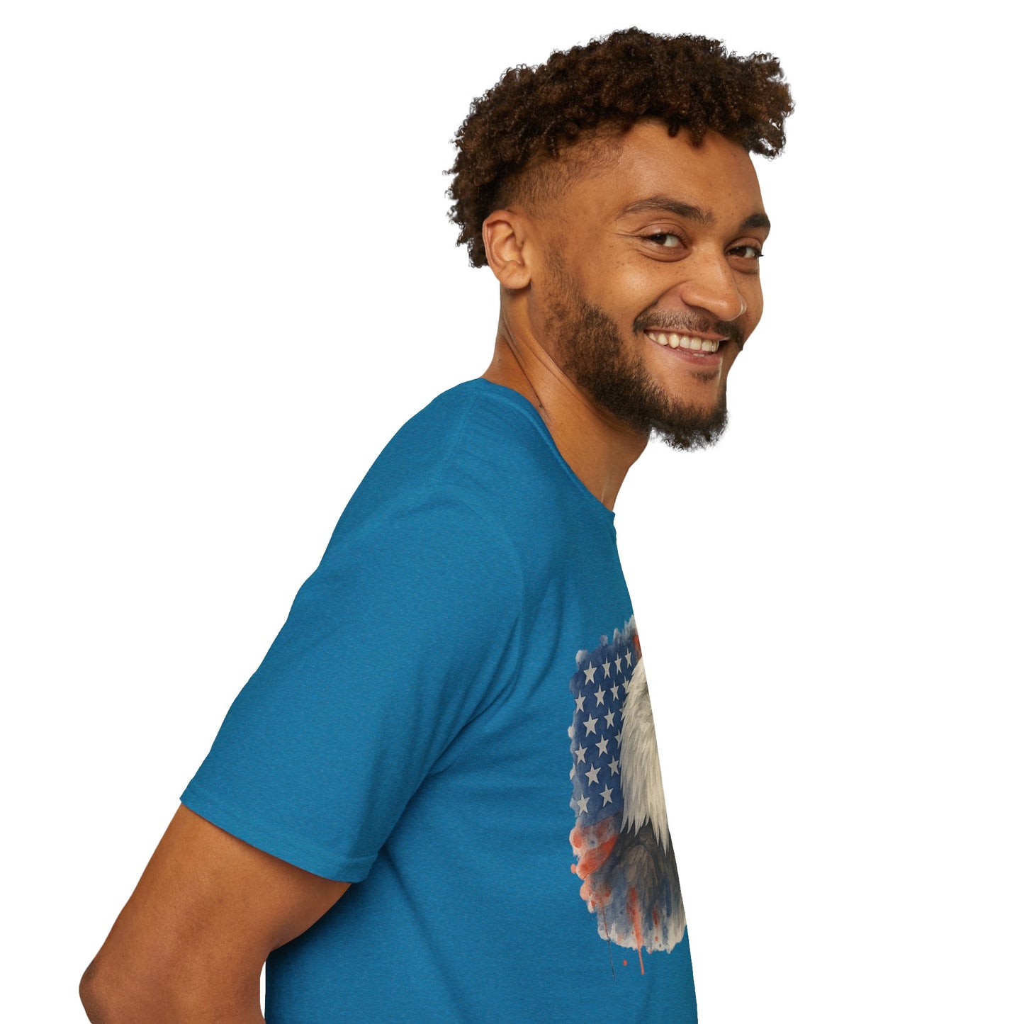 American Eagle & Flag T‑Shirt | Patriotic Graphic Tee | Bald Eagle USA Shirt | 4th of July Tee | Independence Day Apparel